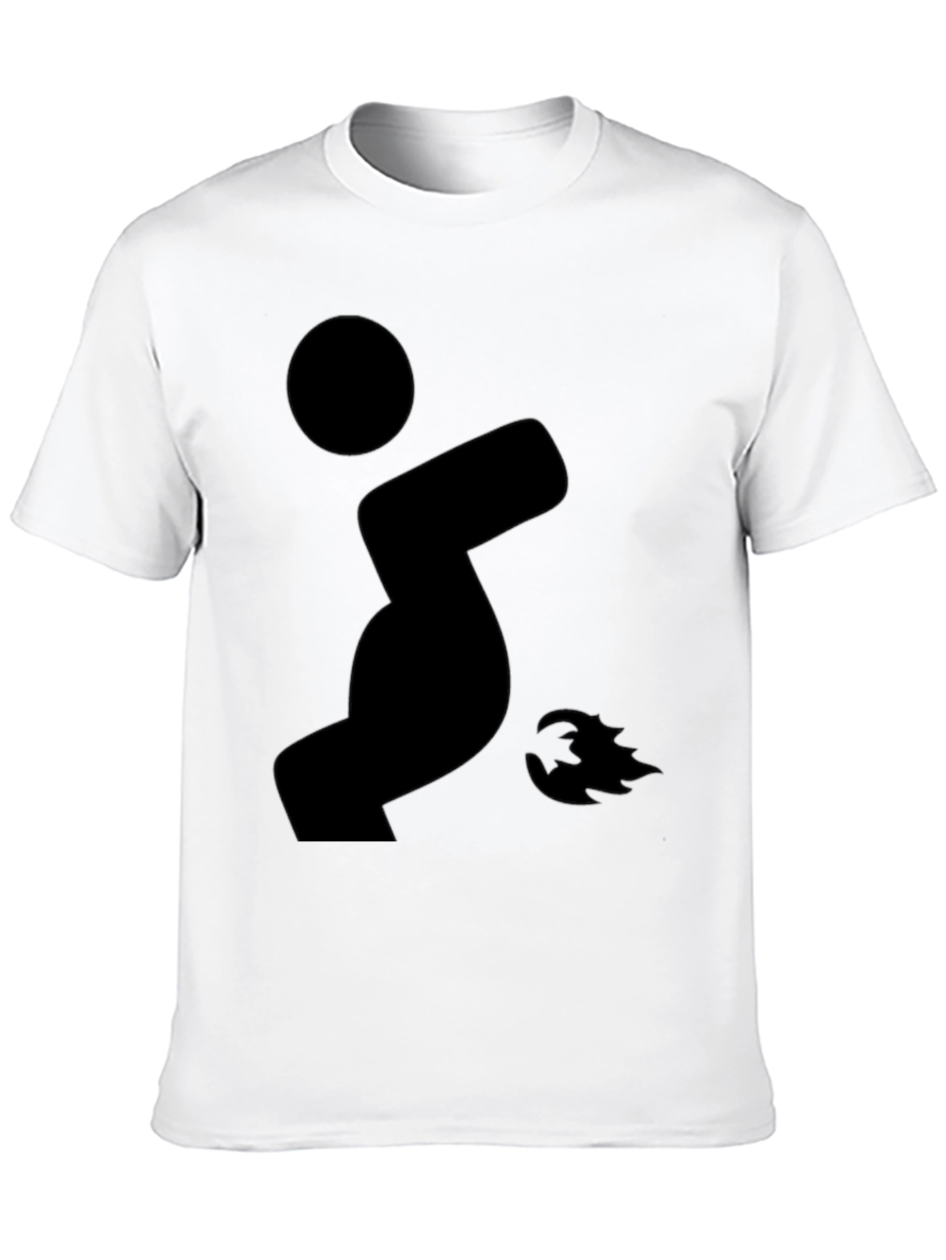 Funny Stick Figure Yoga Black T-Shirt
