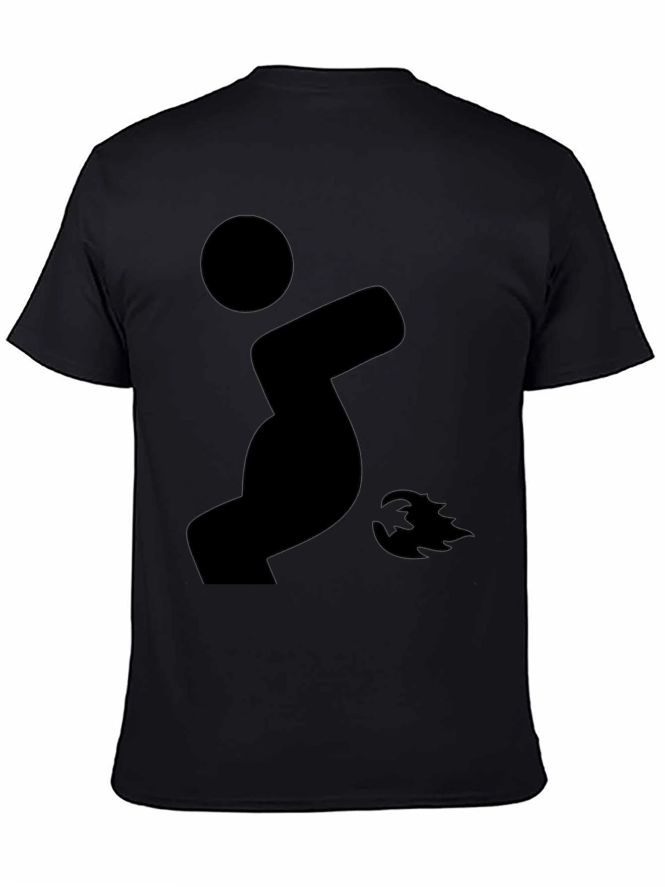 Funny Stick Figure Yoga Black T-Shirt