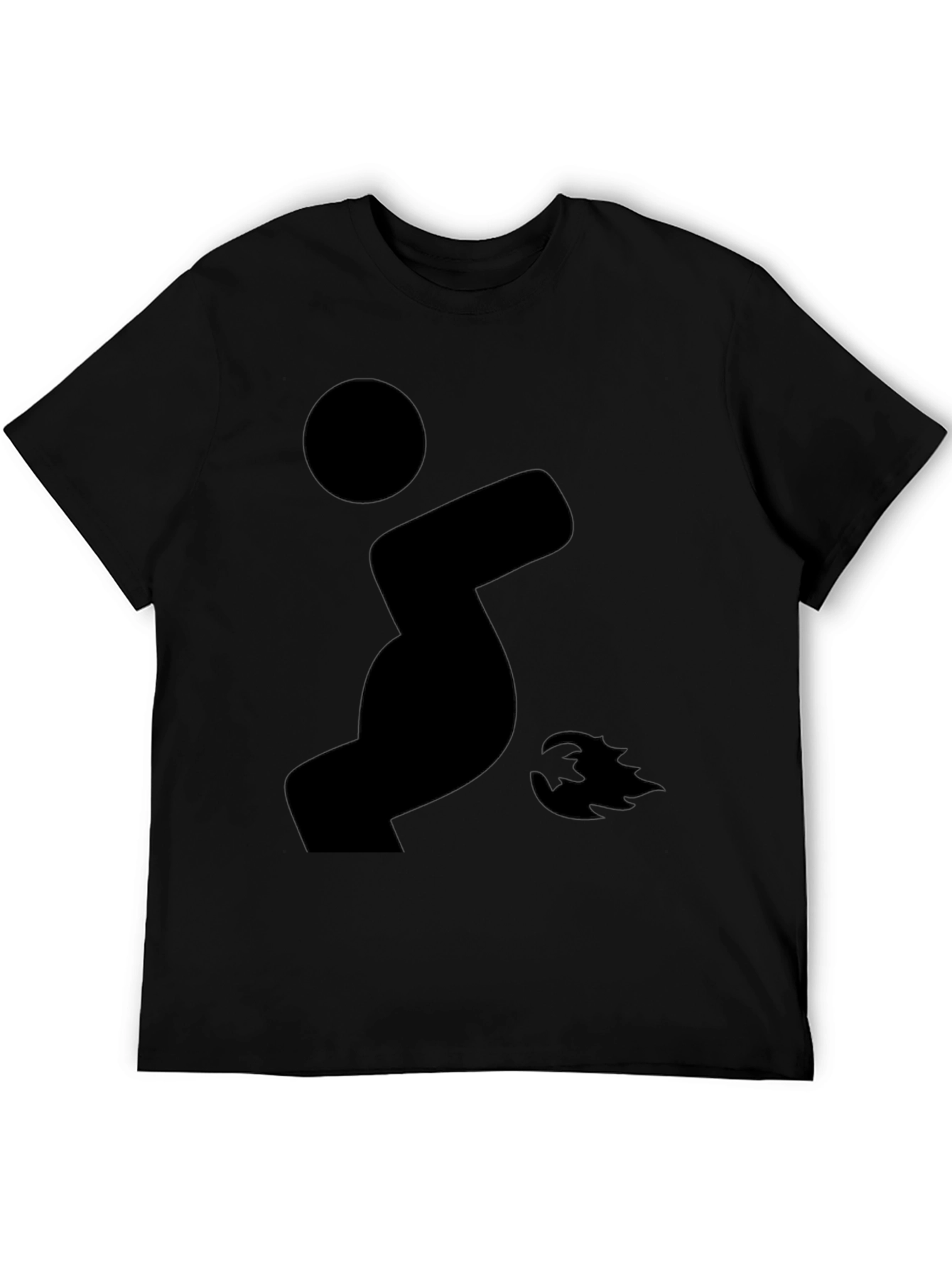 Funny Stick Figure Yoga Black T-Shirt
