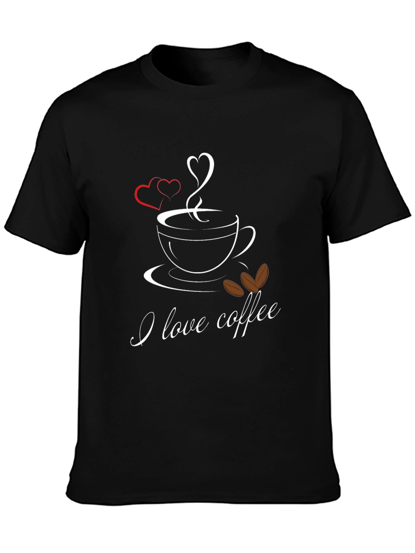 I Love Coffee Graphic Tee - Soft Cotton Blend