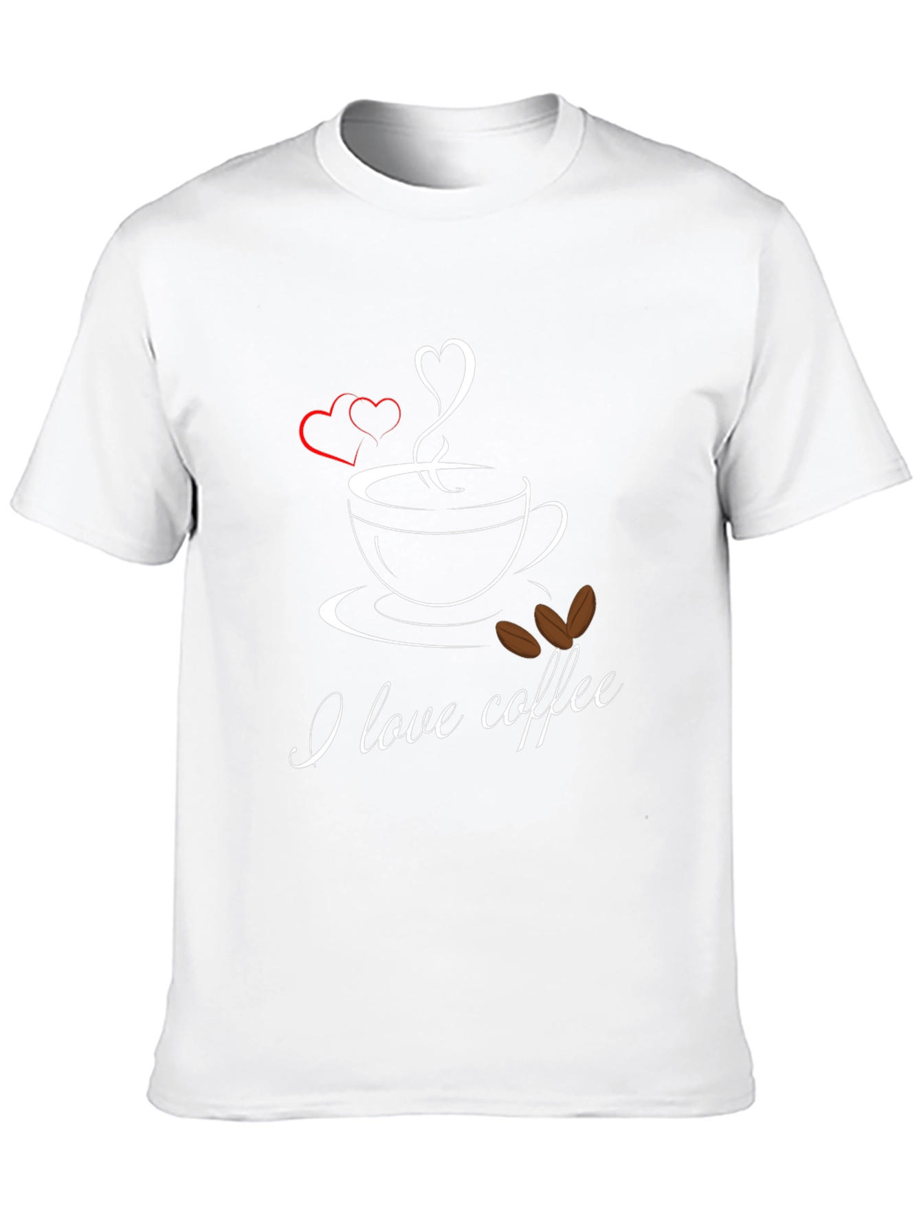 I Love Coffee Graphic Tee - Soft Cotton Blend