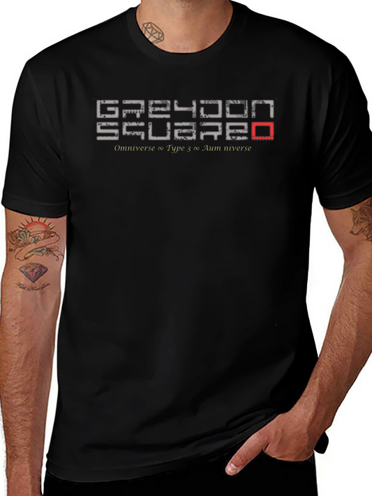 Graydon Square Black T-Shirt: Tech Style
