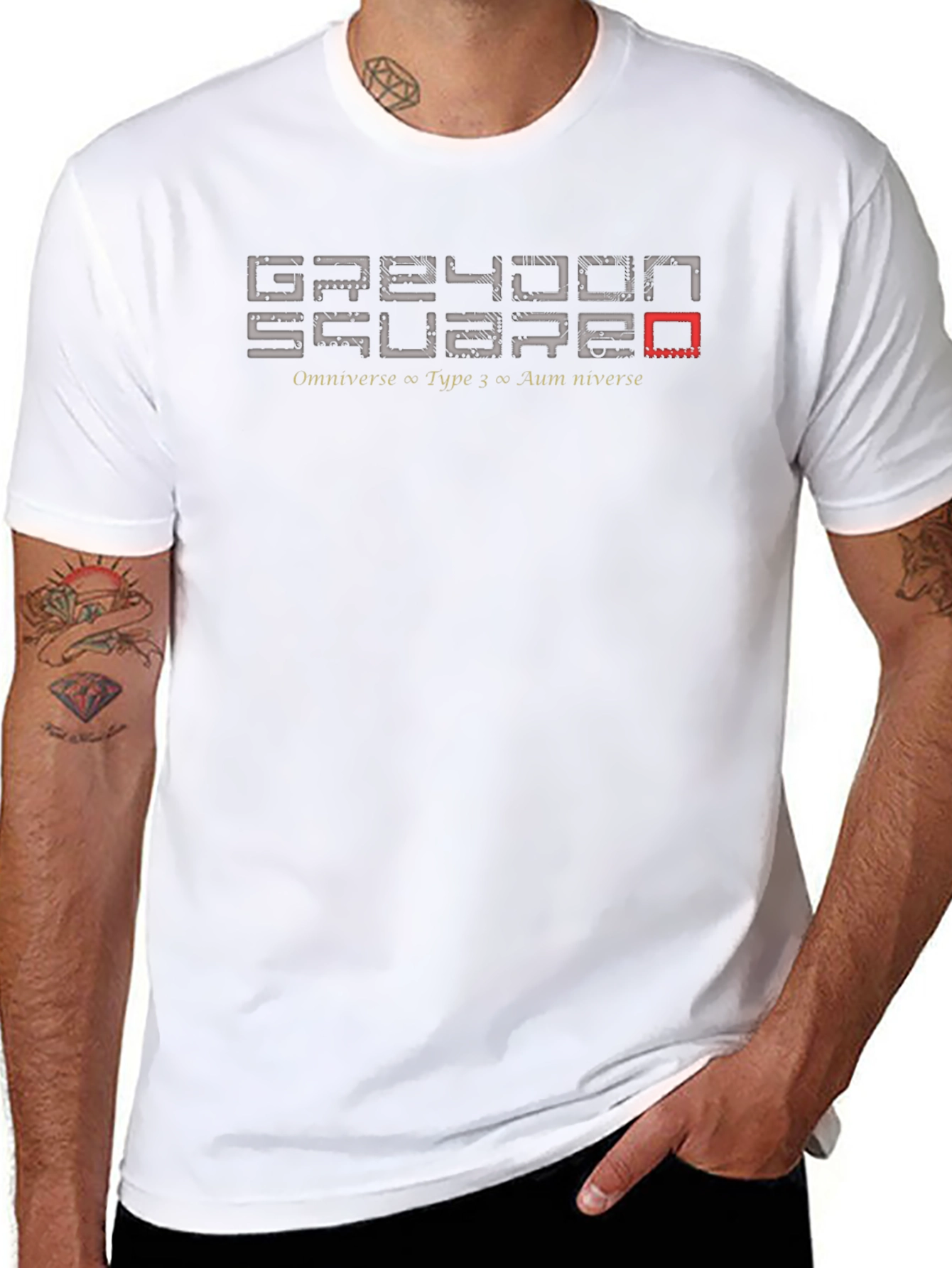 Graydon Square Black T-Shirt: Tech Style