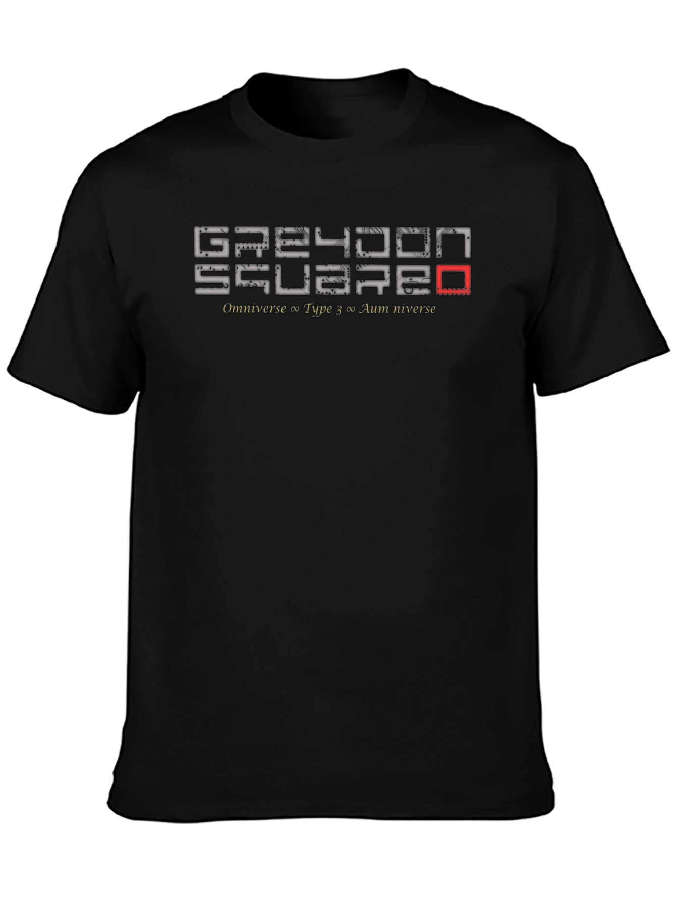 Graydon Square Black T-Shirt: Tech Style