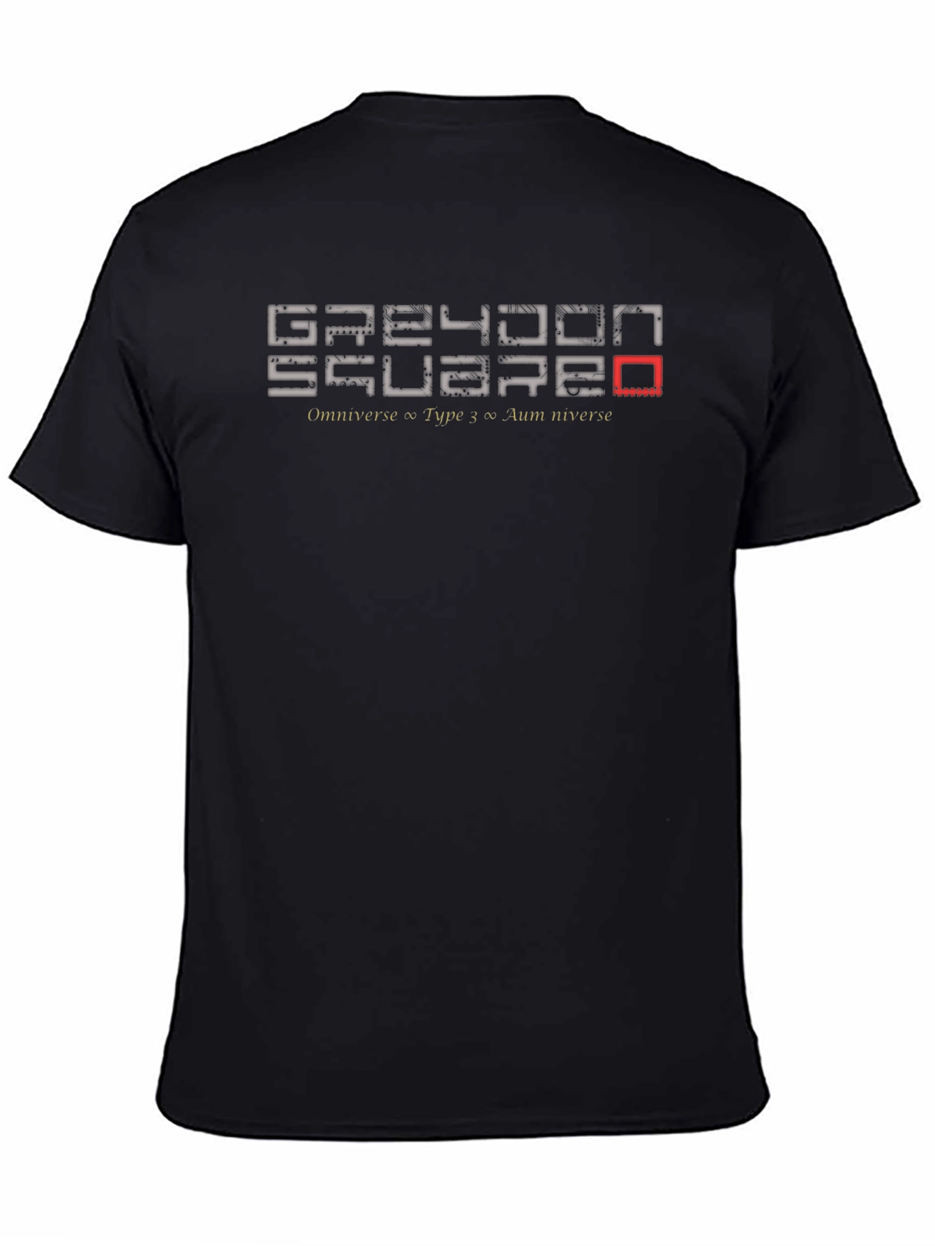 Graydon Square Black T-Shirt: Tech Style