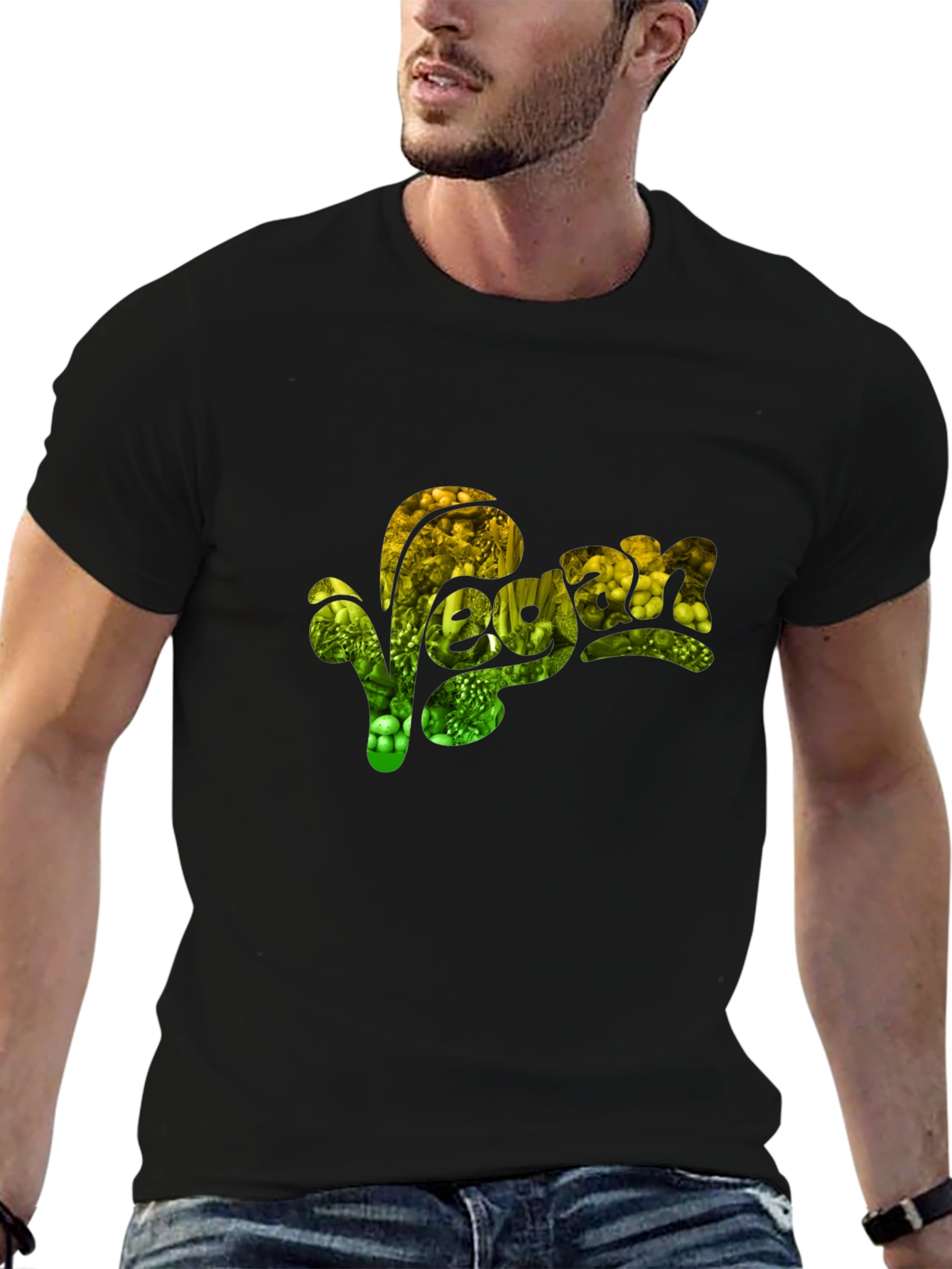 Vegan Graphic T-Shirt - Black