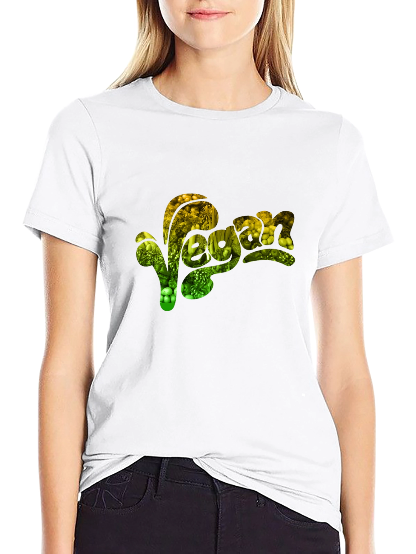 Vegan Graphic T-Shirt - Black
