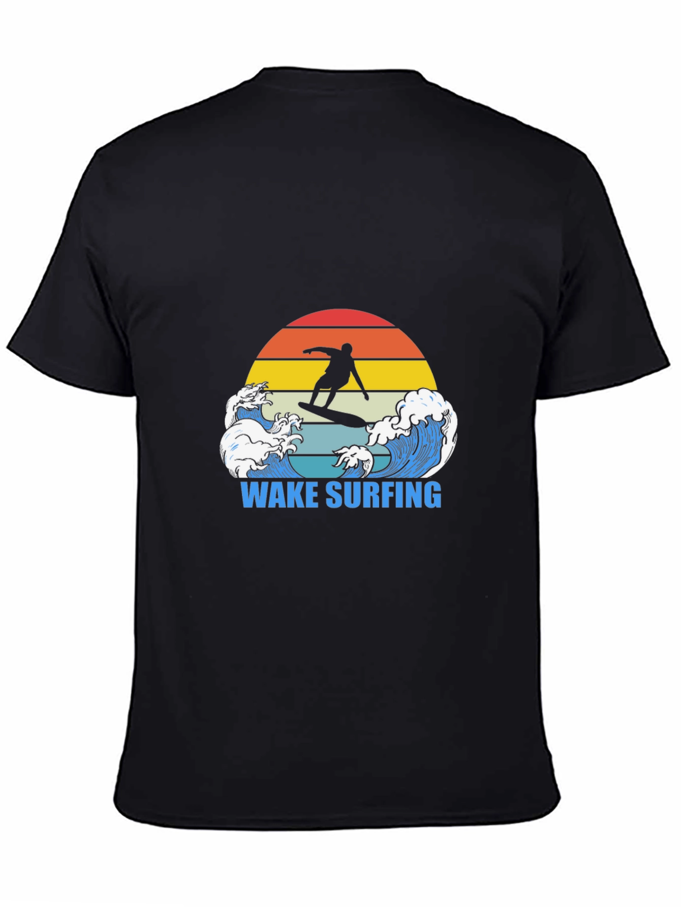 Wake Surfing T-Shirt Surfer Graphic Tee Cool Summer Top