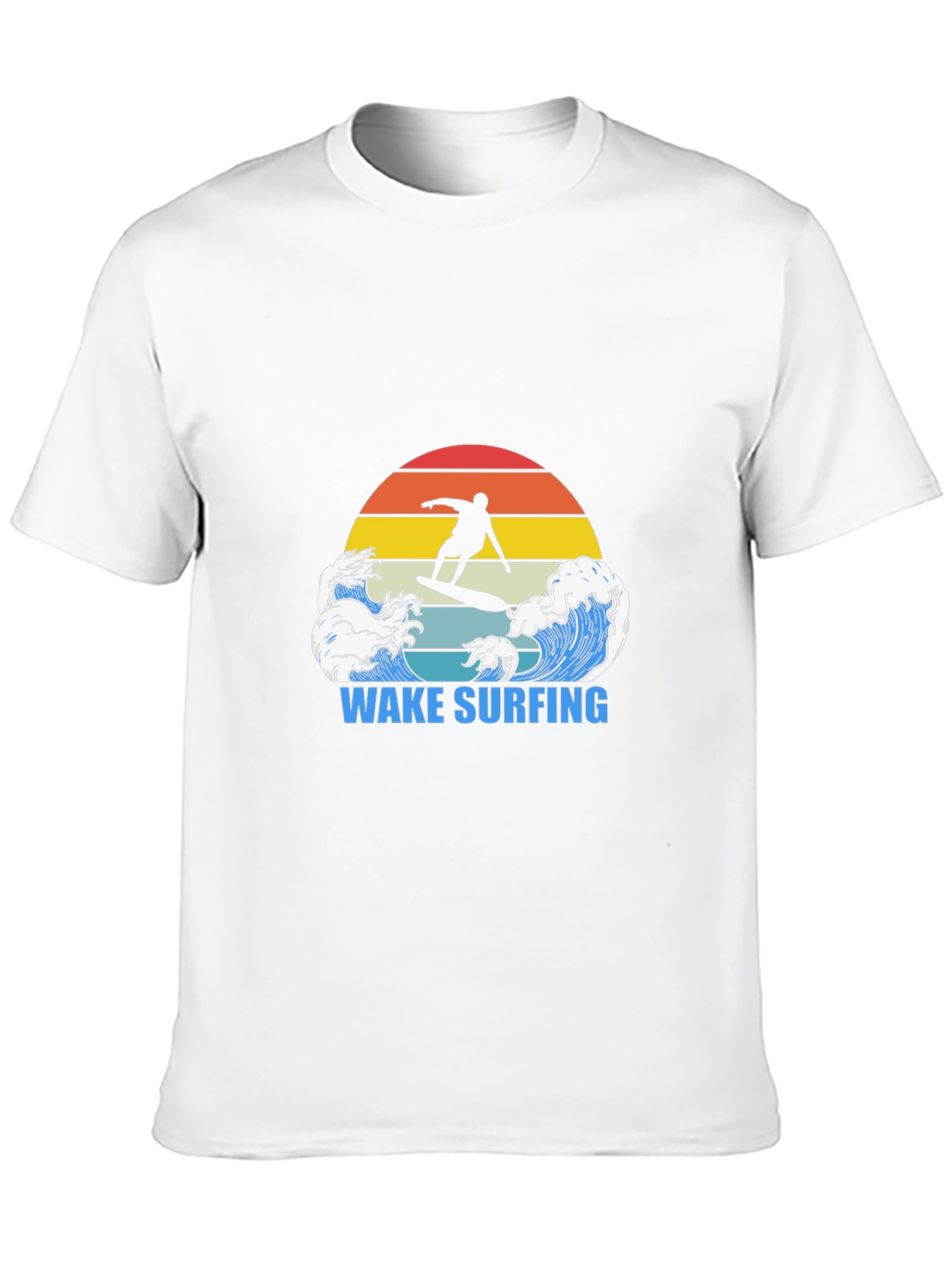 Wake Surfing T-Shirt Surfer Graphic Tee Cool Summer Top