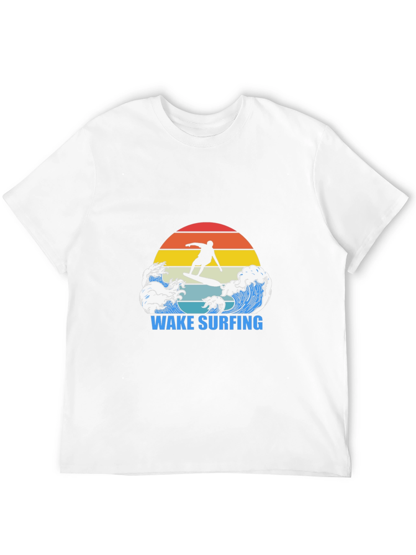 Wake Surfing T-Shirt Surfer Graphic Tee Cool Summer Top