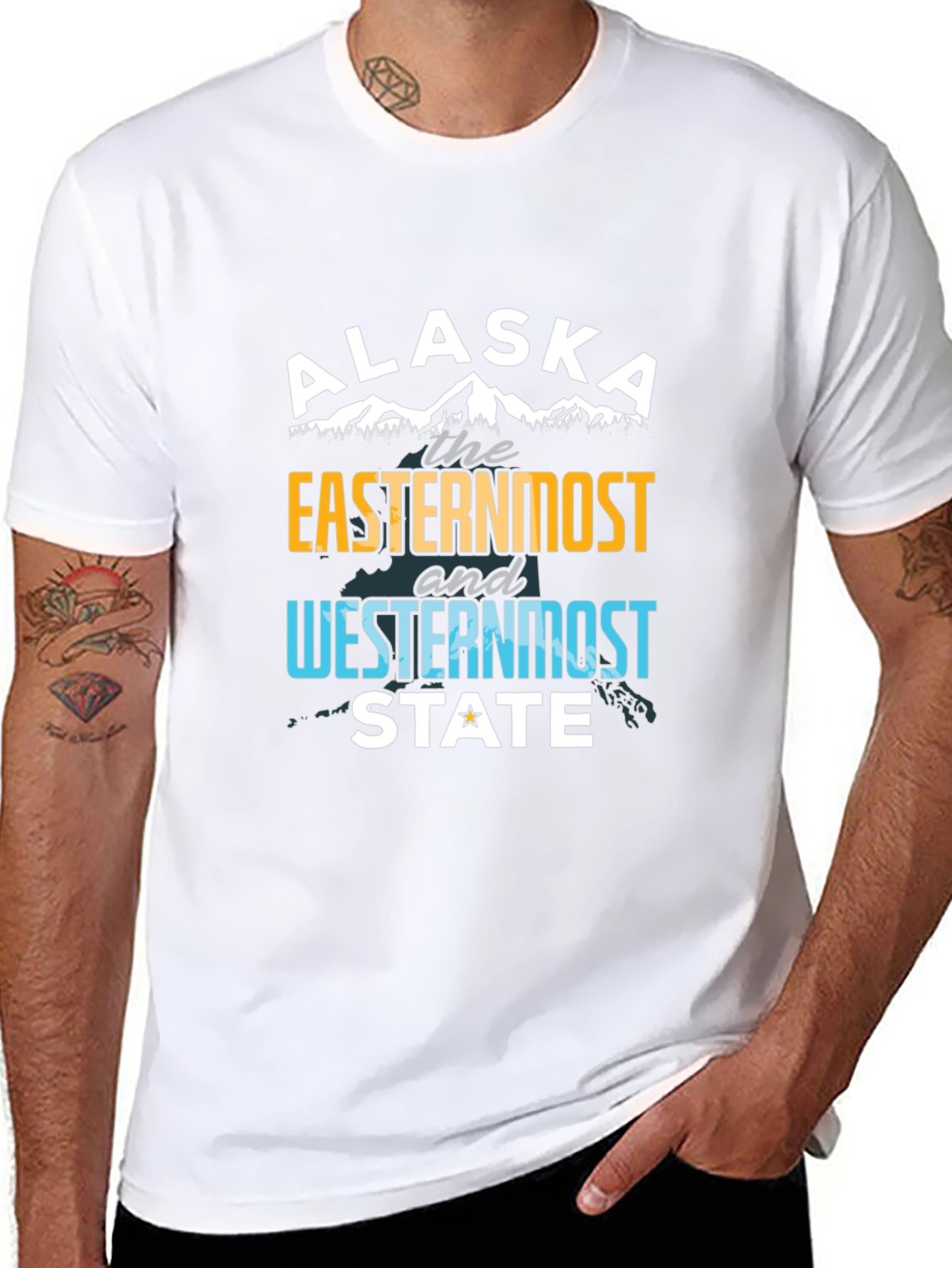 Alaska Easternmost and Westernmost State Graphic Tee