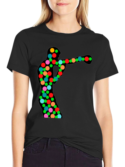 Abstract Boxer Black T-Shirt