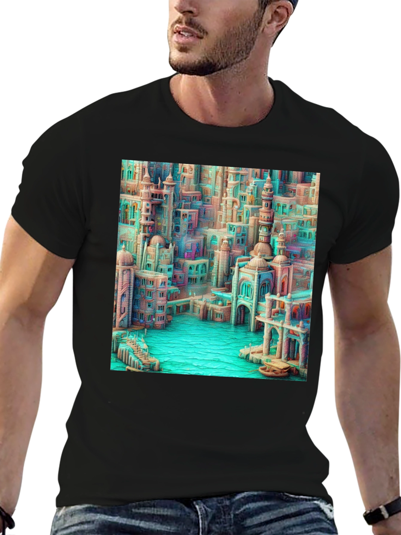 Cityscape Art Tee - Dreamy Urban Design
