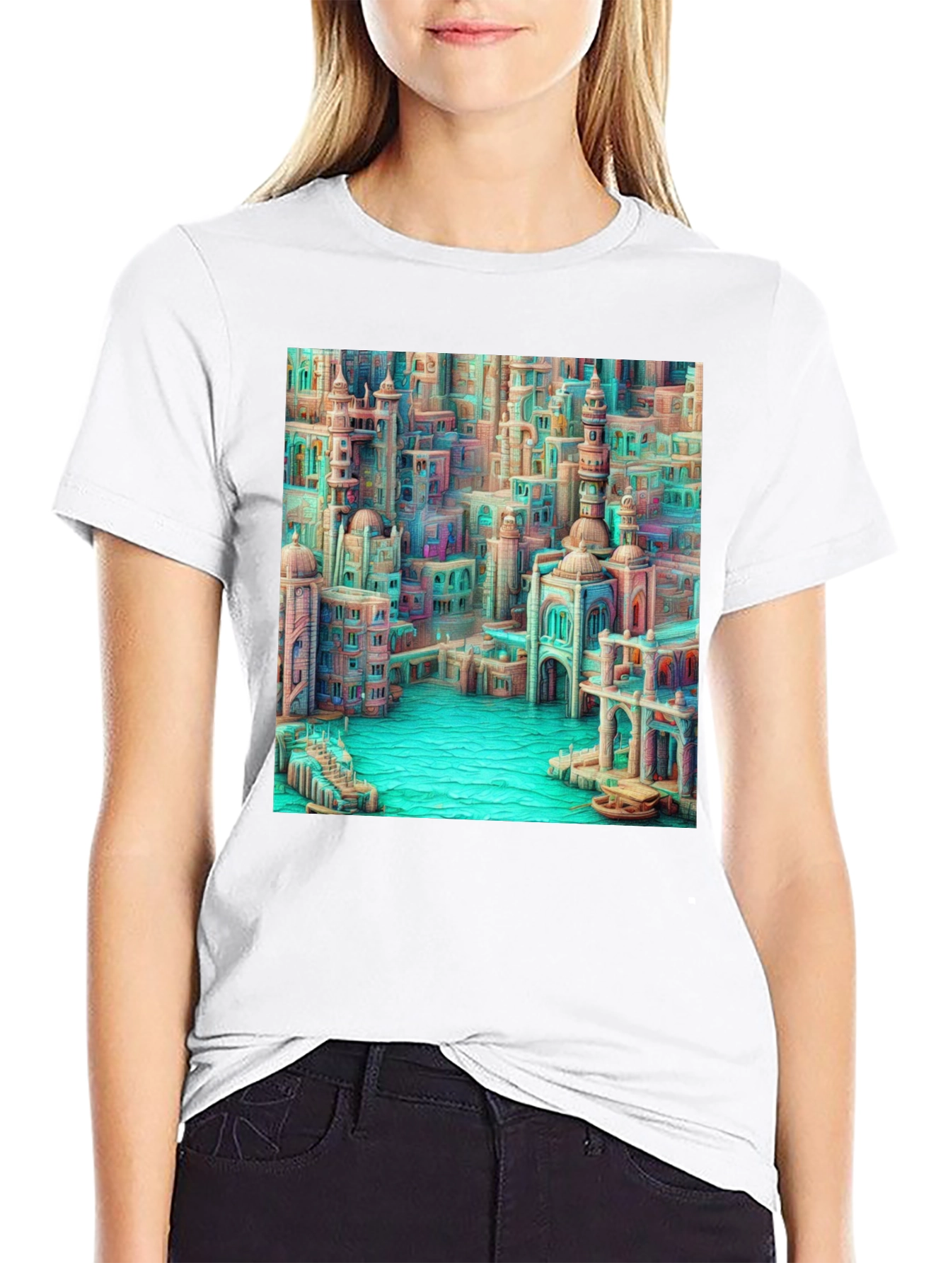 Cityscape Art Tee - Dreamy Urban Design