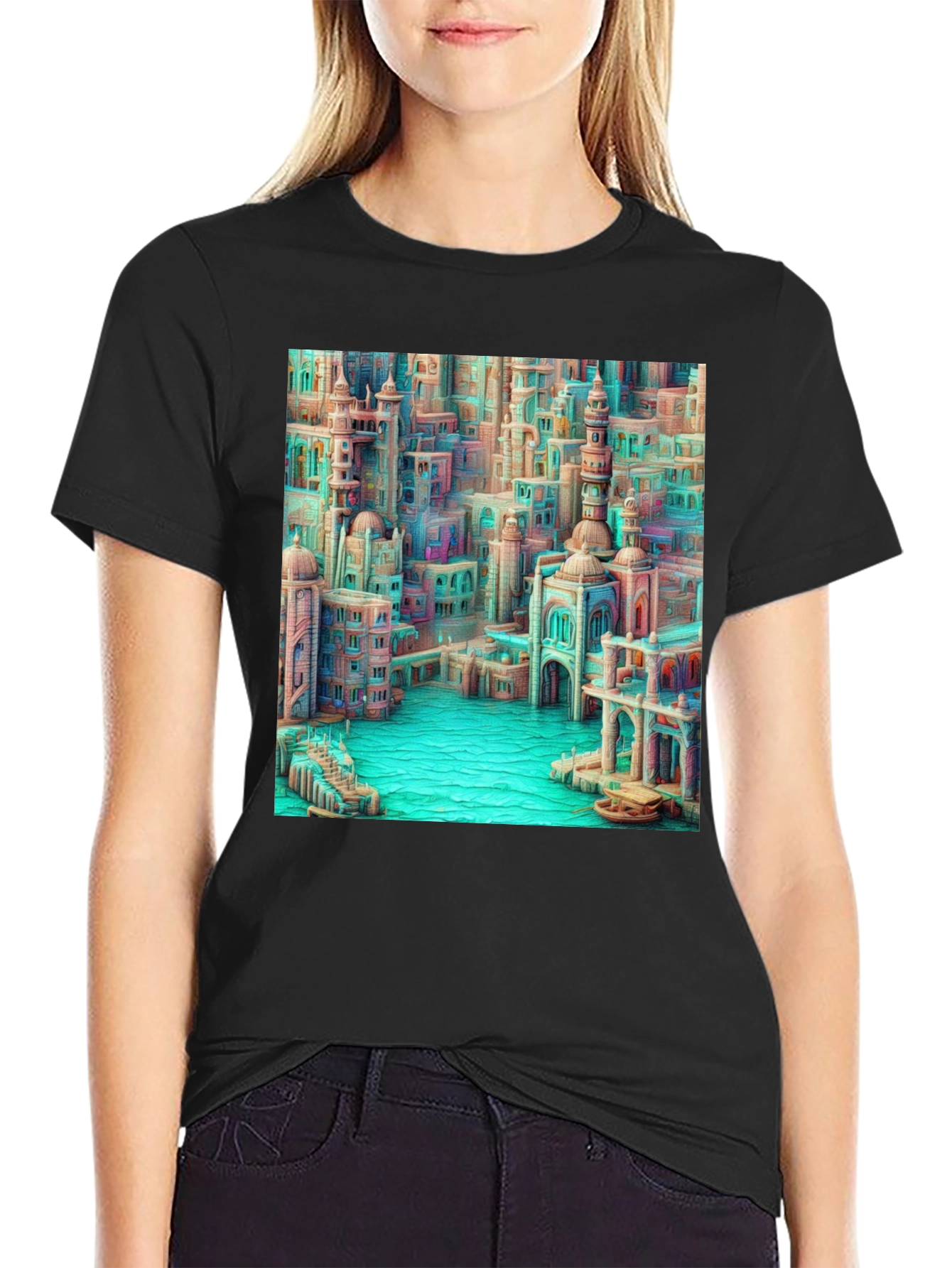 Cityscape Art Tee - Dreamy Urban Design