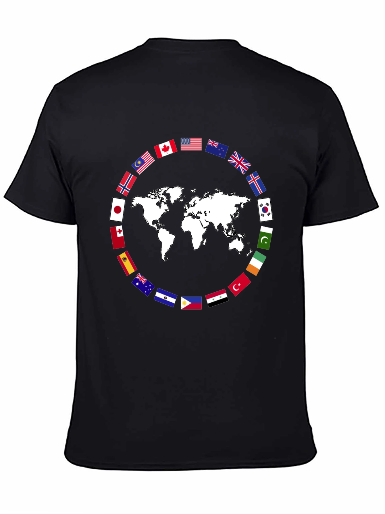 World Flags Graphic T-Shirt