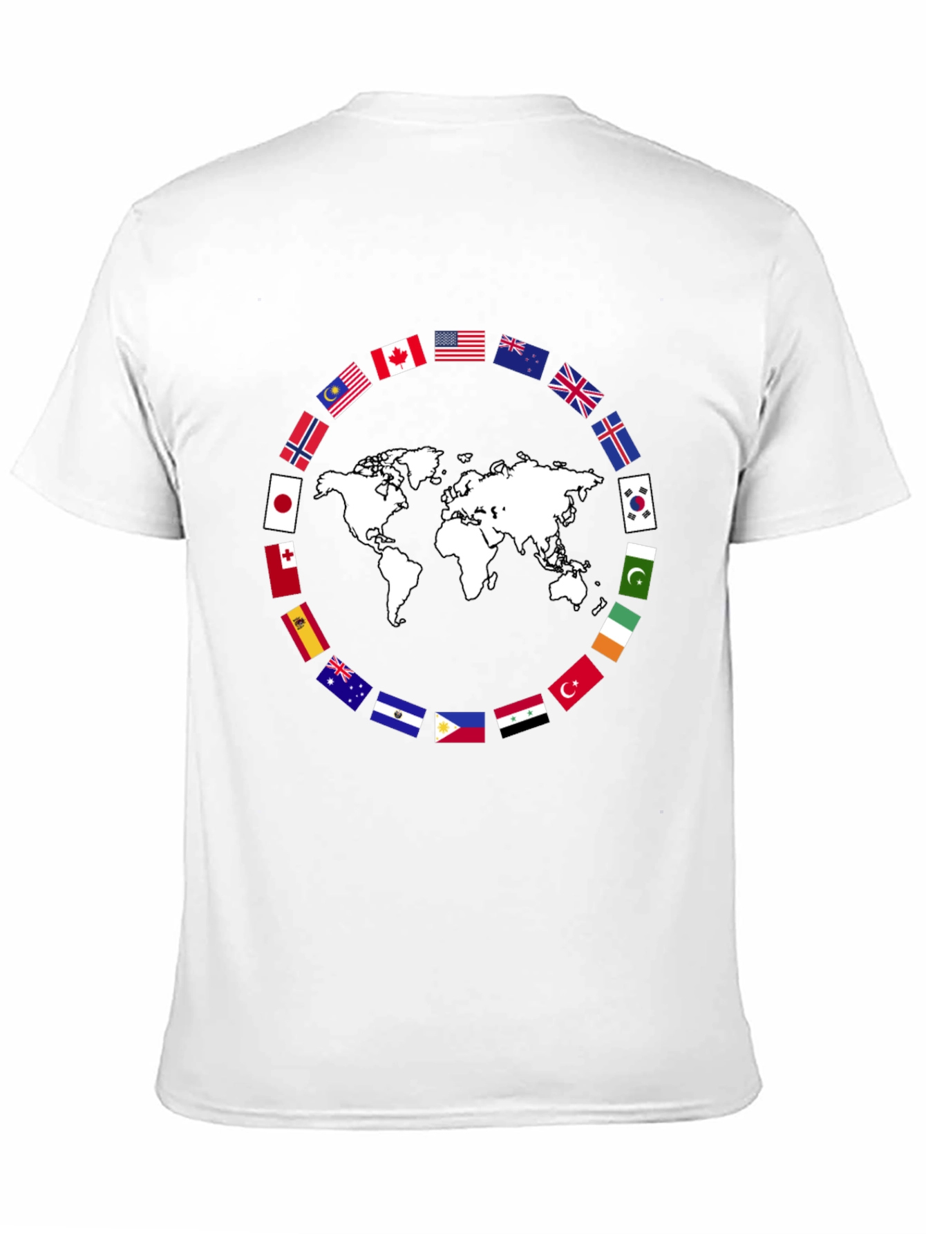 World Flags Graphic T-Shirt