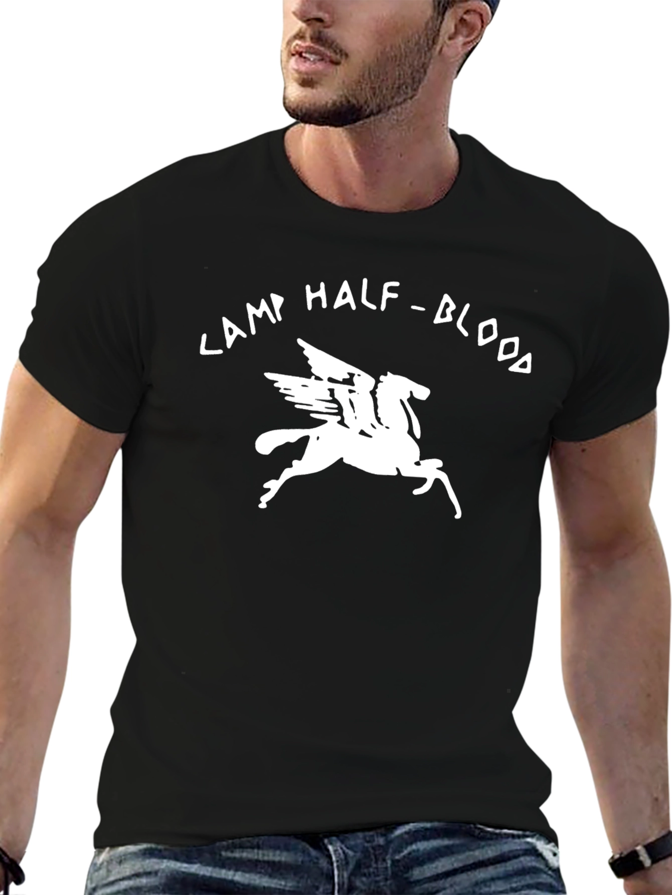 Camp Half-Blood Pegasus Black T-Shirt