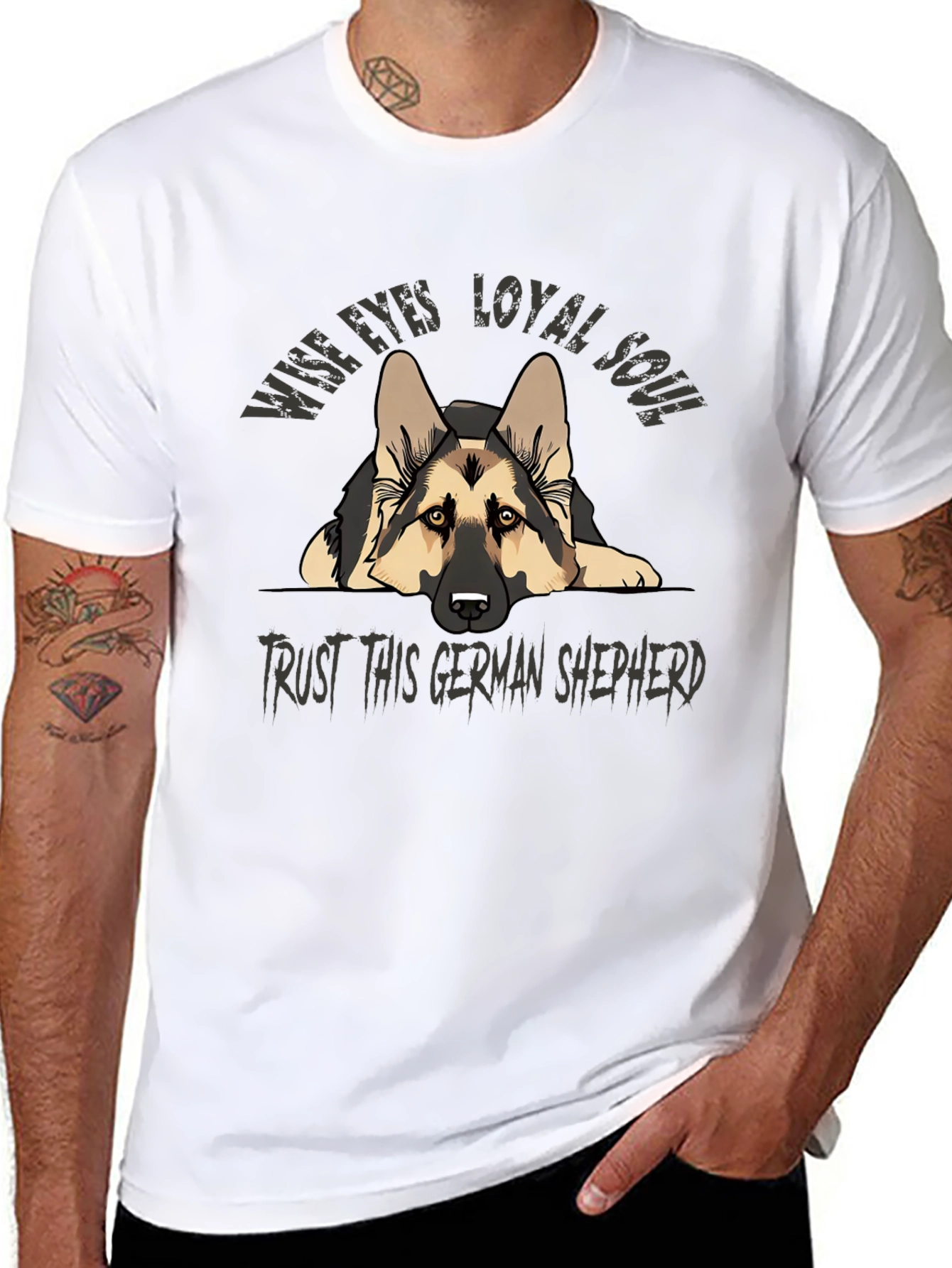 German Shepherd T-Shirt - Wise Eyes Loyal Soul