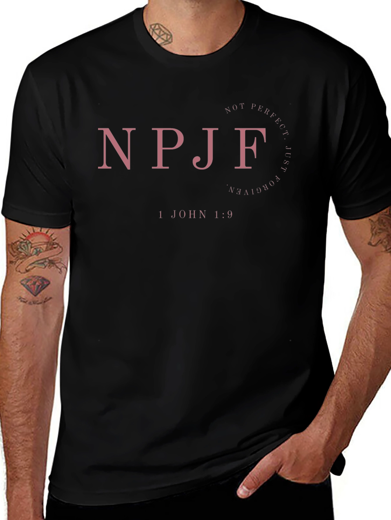 NPJF Not Perfect Just Forgiven Graphic T-Shirt