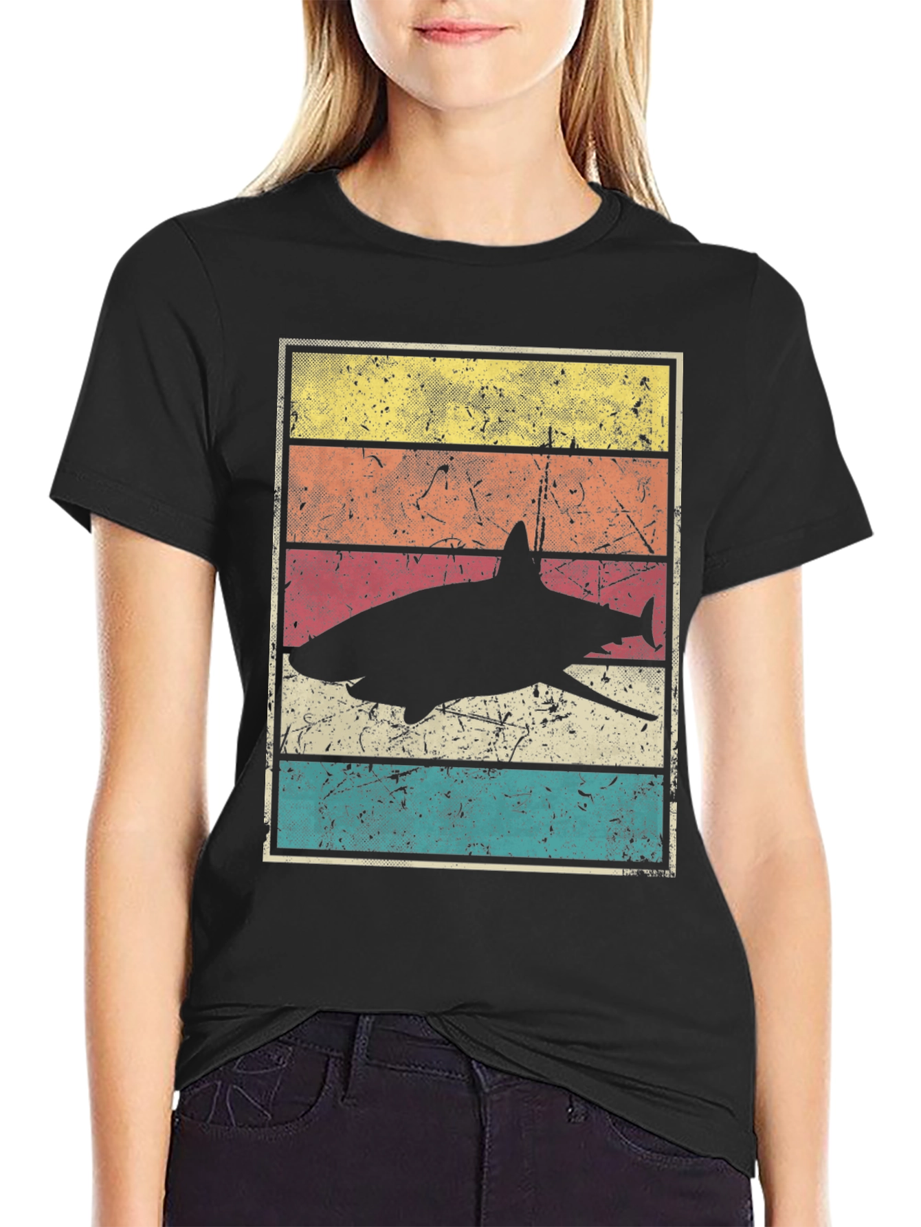 Retro Shark Silhouette T-Shirt