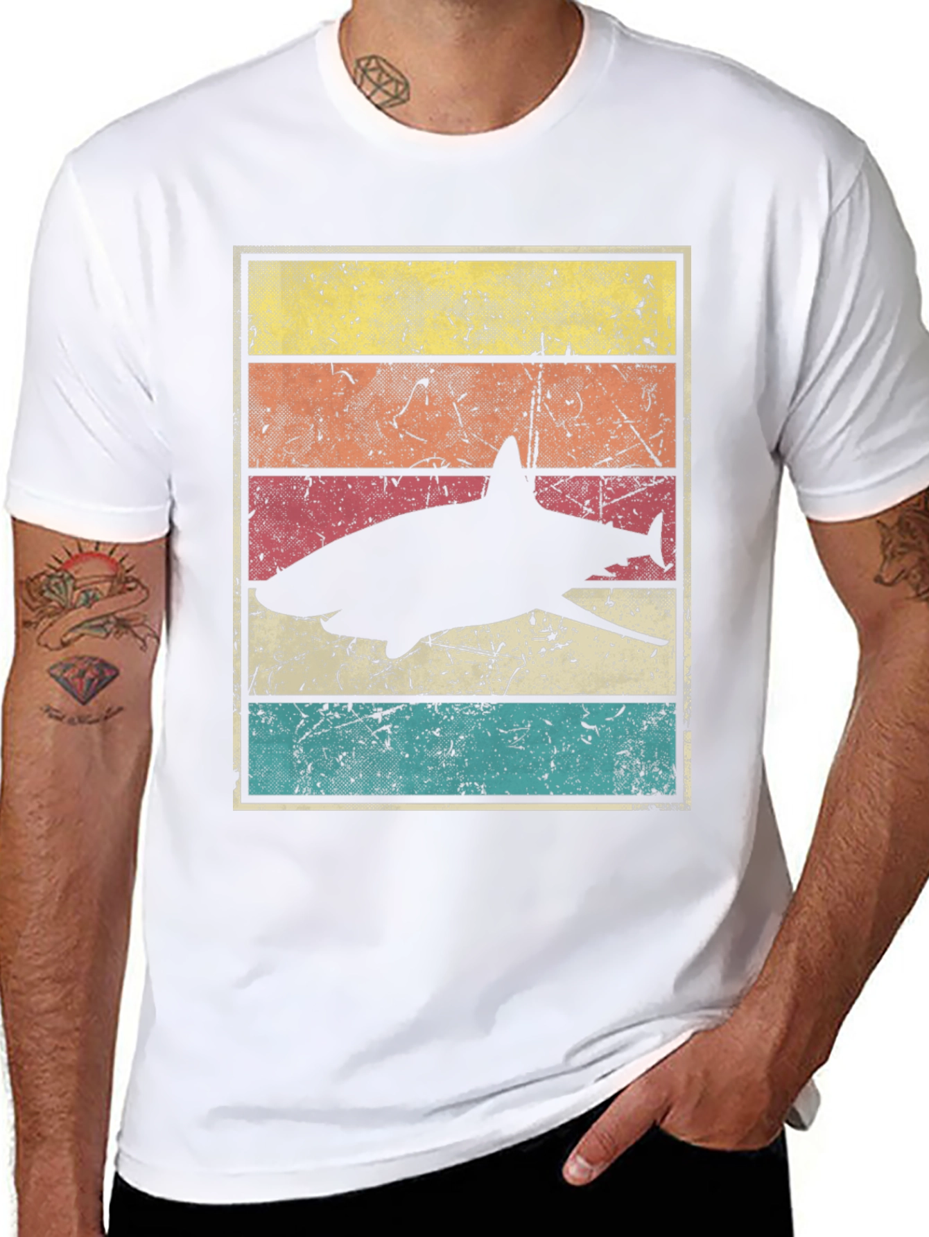 Retro Shark Silhouette T-Shirt