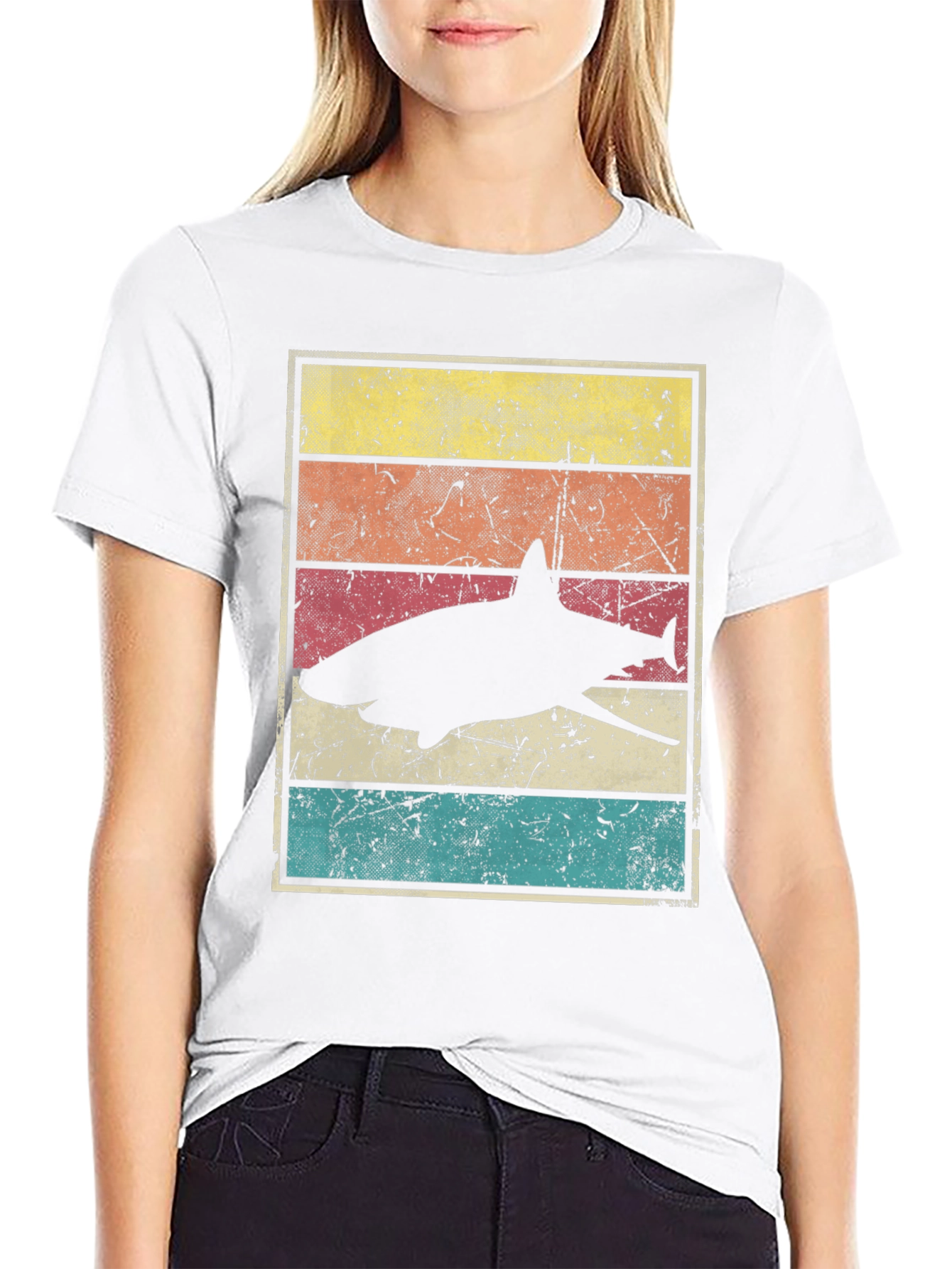 Retro Shark Silhouette T-Shirt