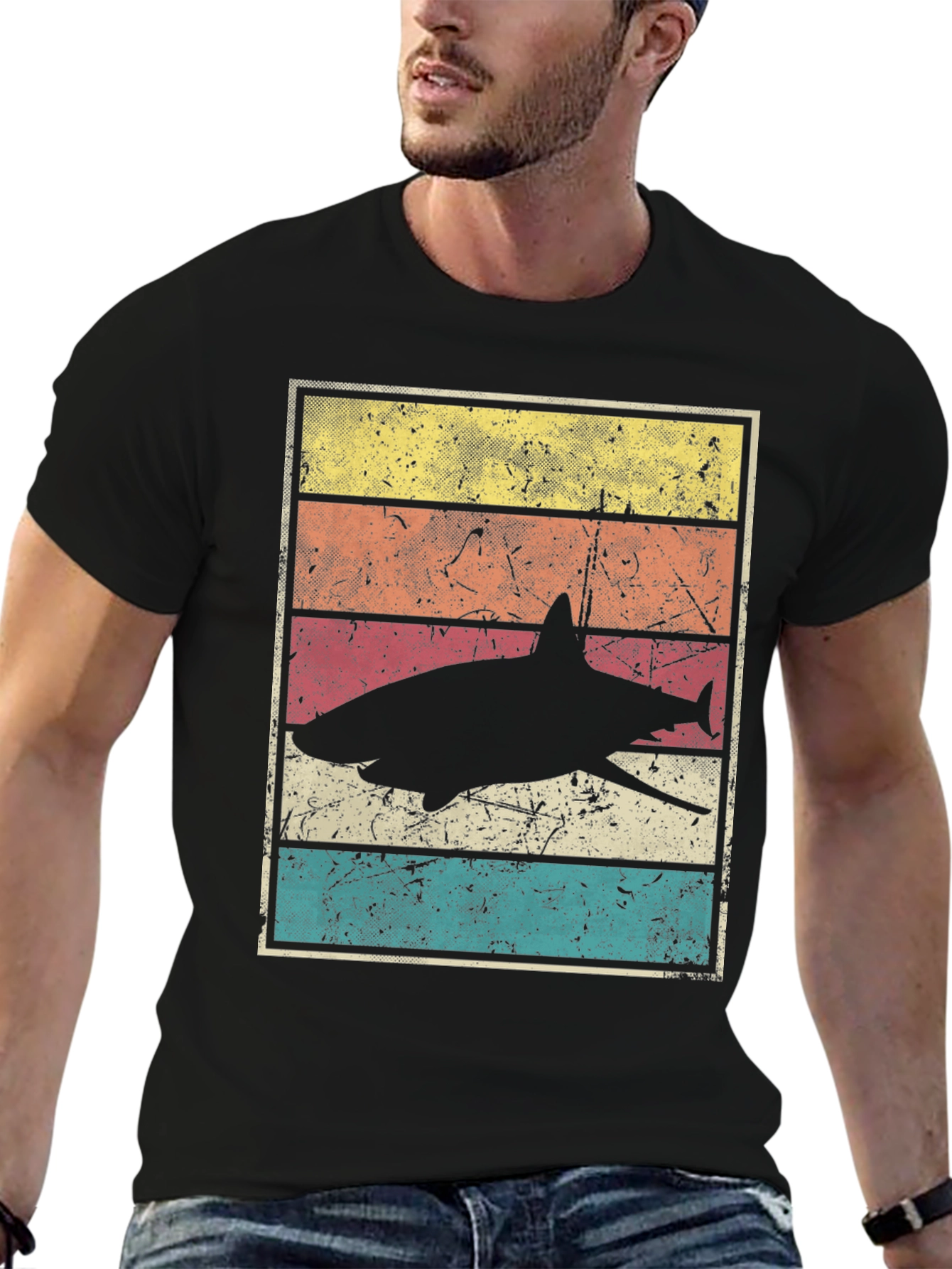 Retro Shark Silhouette T-Shirt