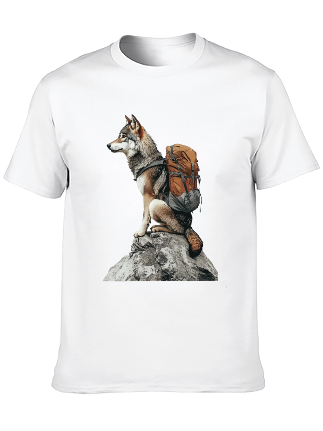 Wolf Hiking T-Shirt - Nature Adventure Tee