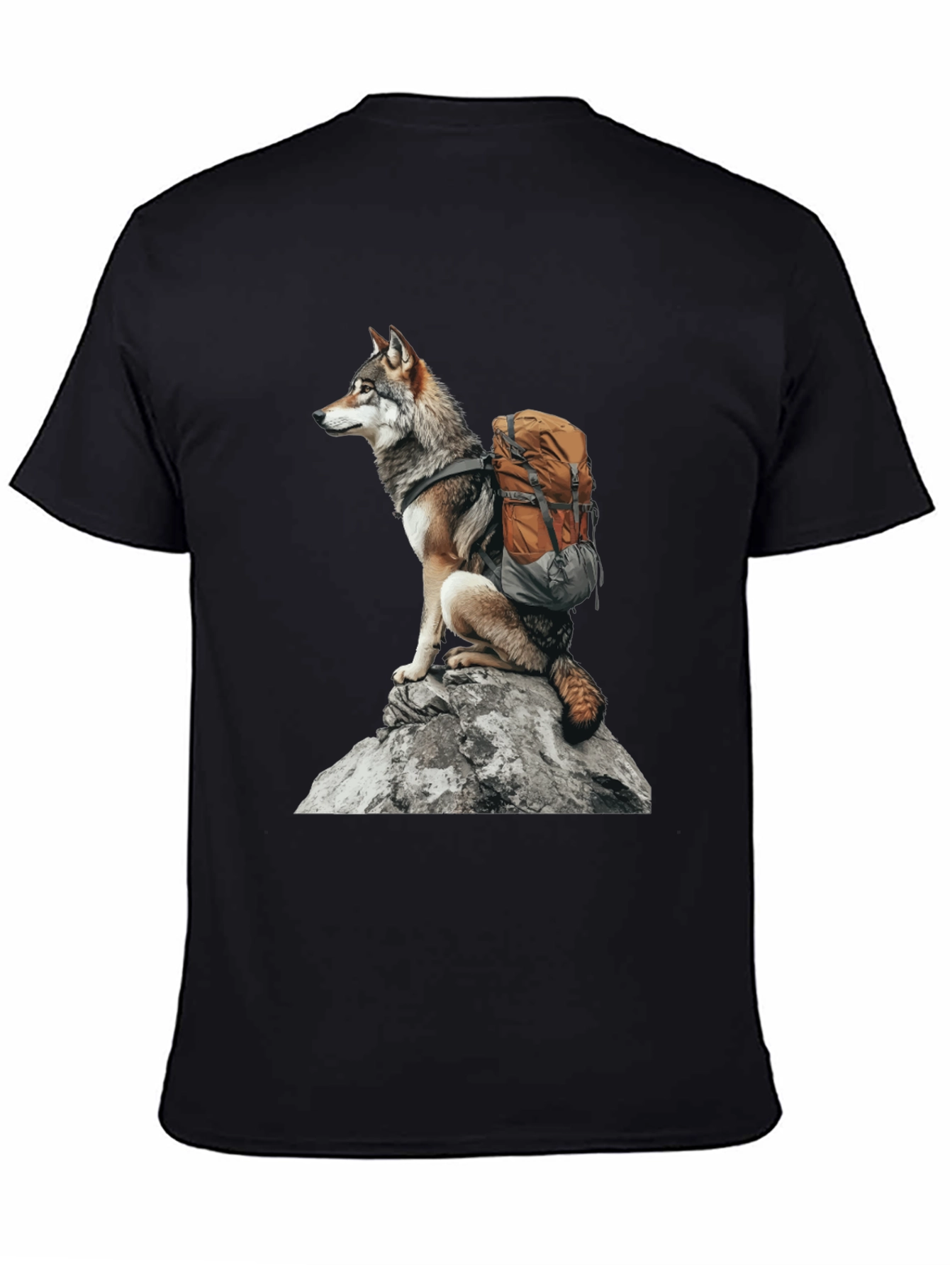 Wolf Hiking T-Shirt - Nature Adventure Tee