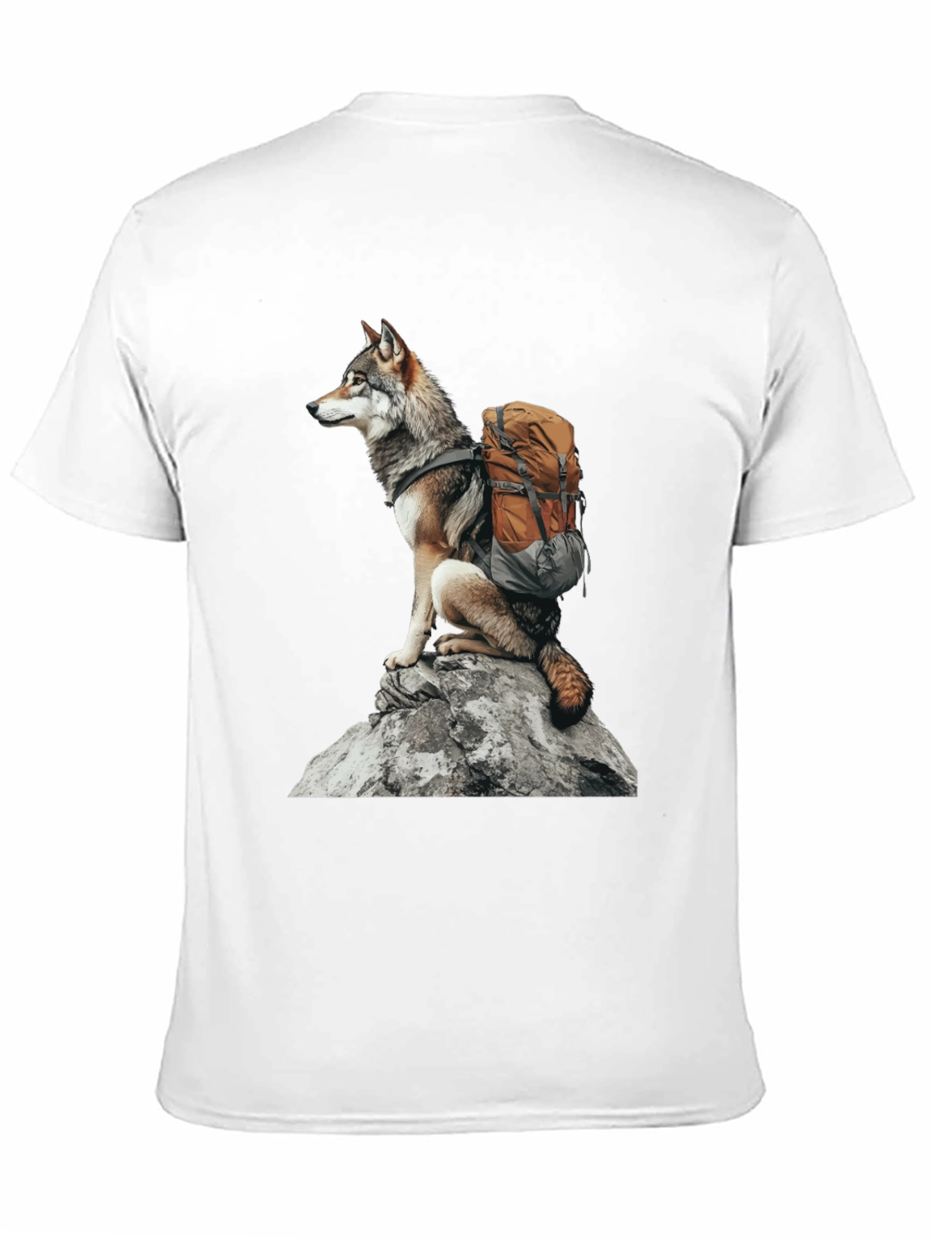 Wolf Hiking T-Shirt - Nature Adventure Tee