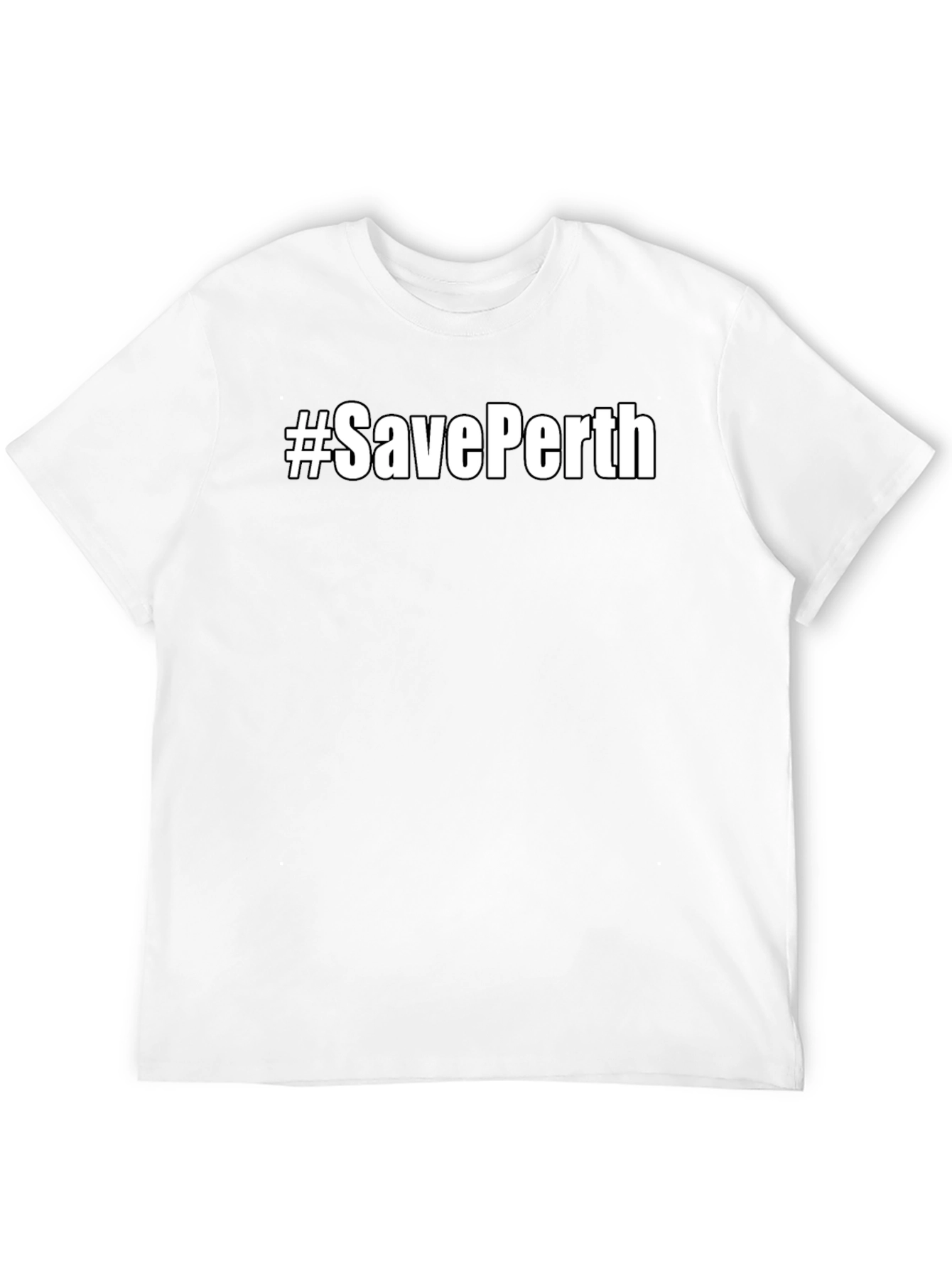 #SavePerth Black T-Shirt - Trendy Graphic Tee
