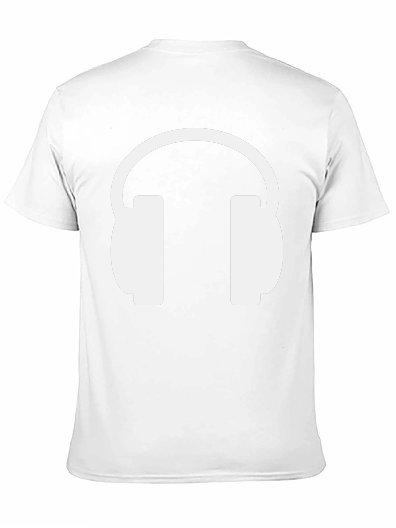 Black T-Shirt with Headphone Graphic