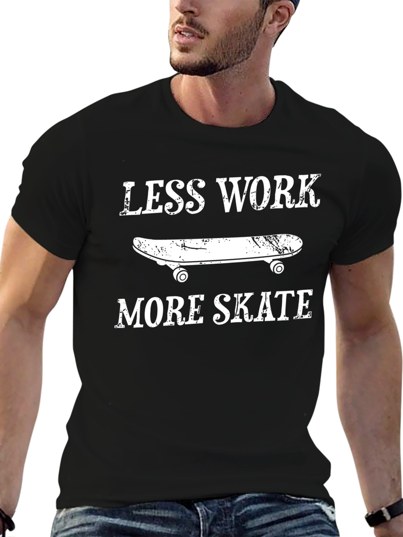 Less Work More Skate Graphic T-Shirt