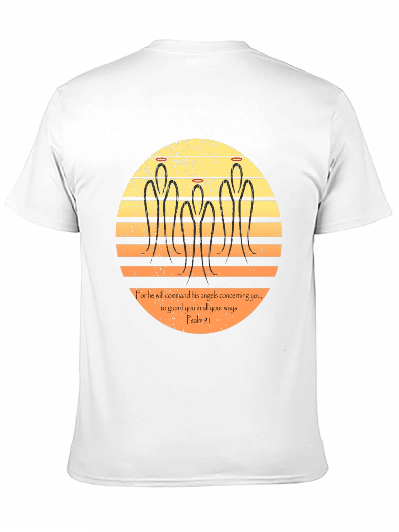 Angels Graphic Tee - Psalm 91 Protective Angels T-Shirt