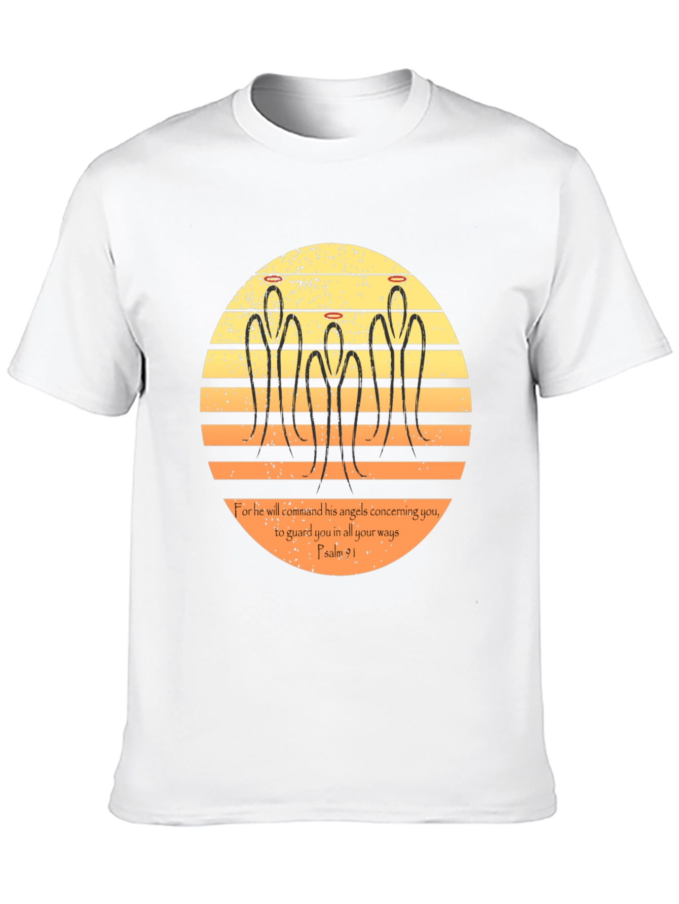 Angels Graphic Tee - Psalm 91 Protective Angels T-Shirt