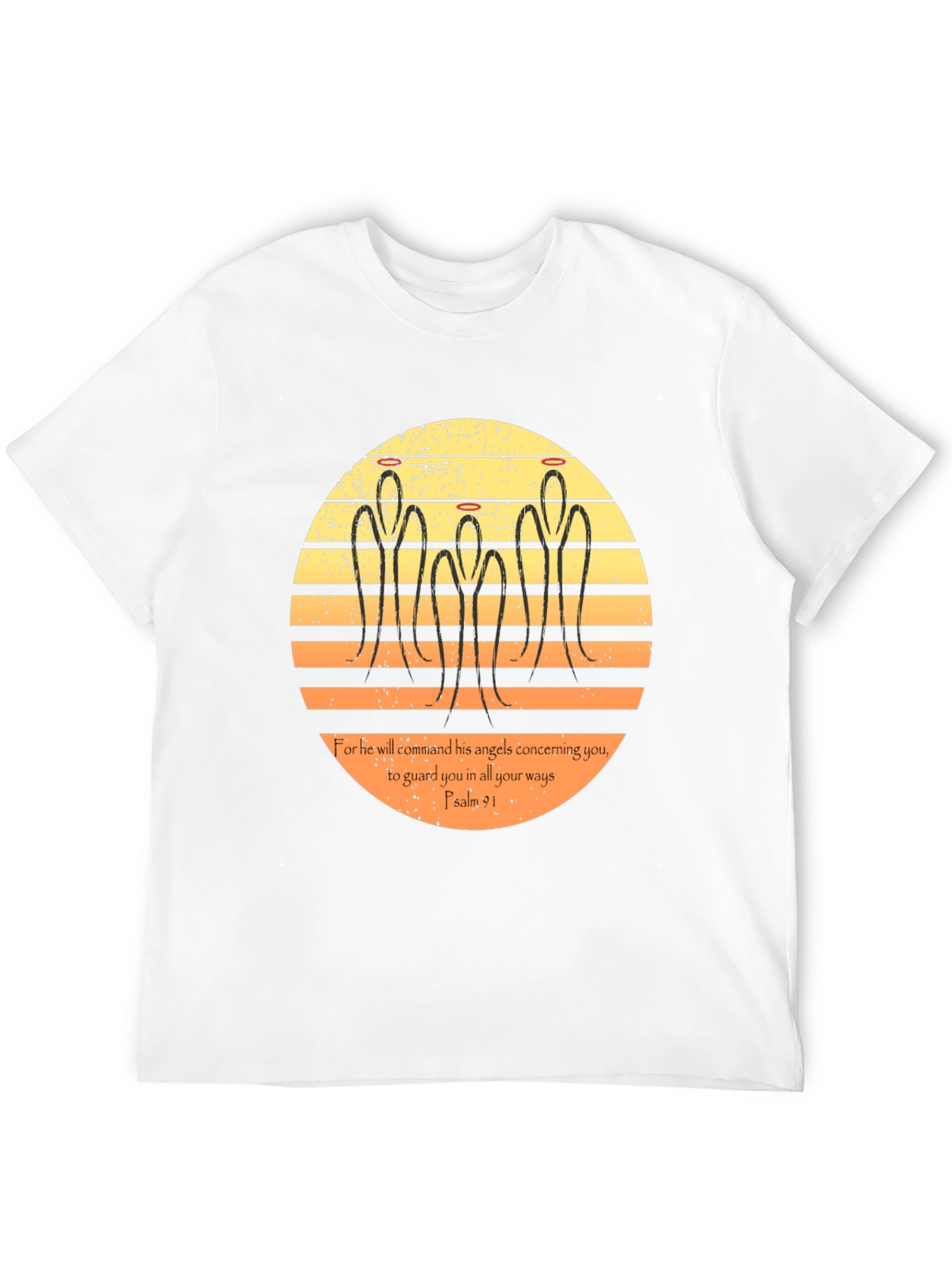 Angels Graphic Tee - Psalm 91 Protective Angels T-Shirt