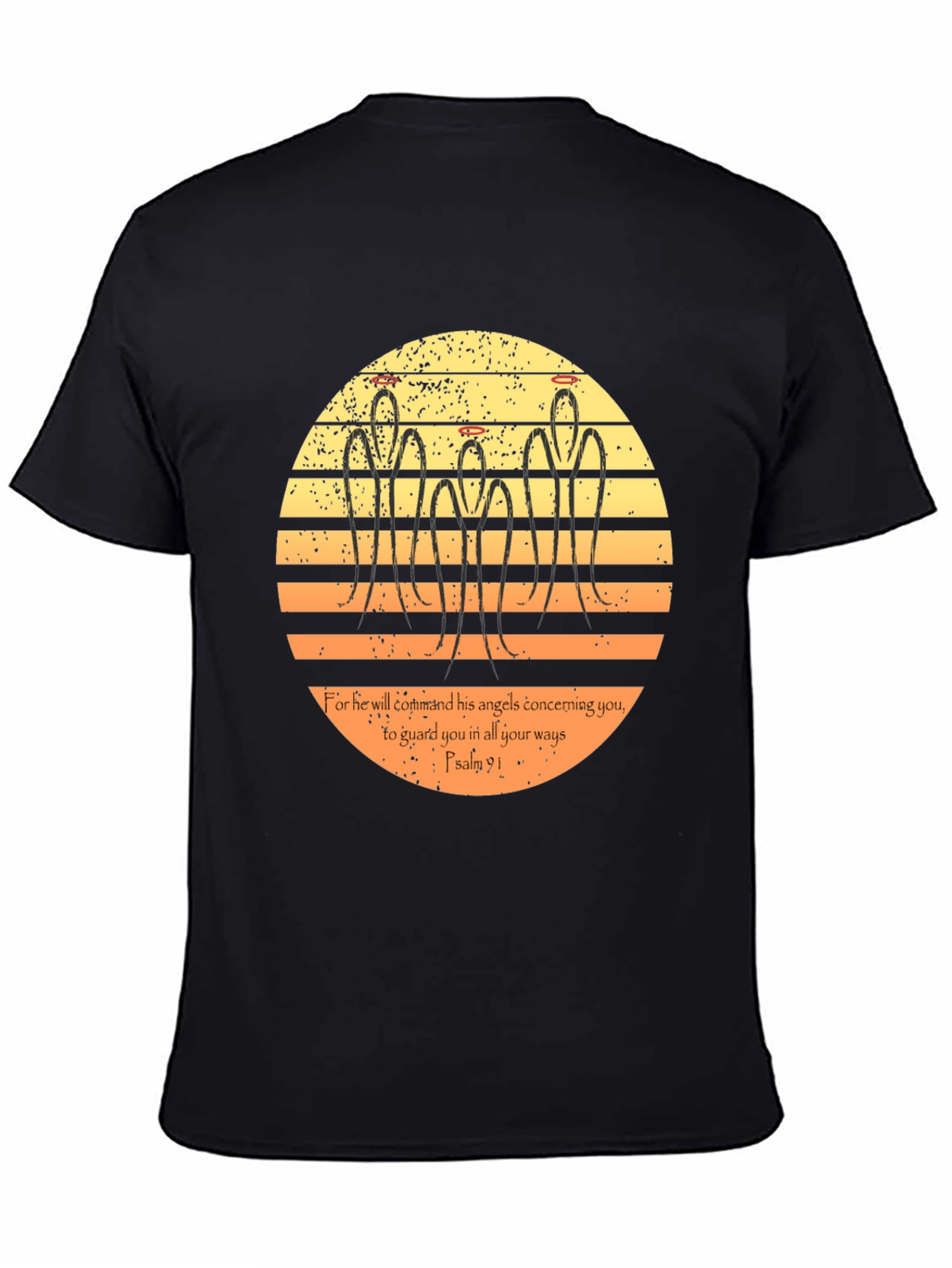 Angels Graphic Tee - Psalm 91 Protective Angels T-Shirt