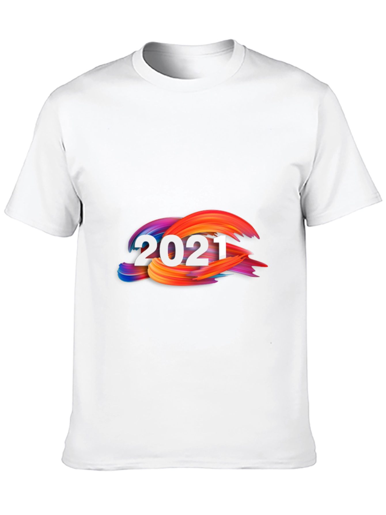 2021 Abstract Graphic Print Black Tee