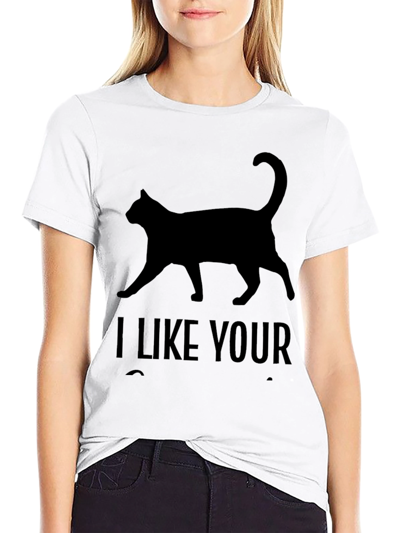 I Like Your Cat T-Shirt - Black Graphic Tee