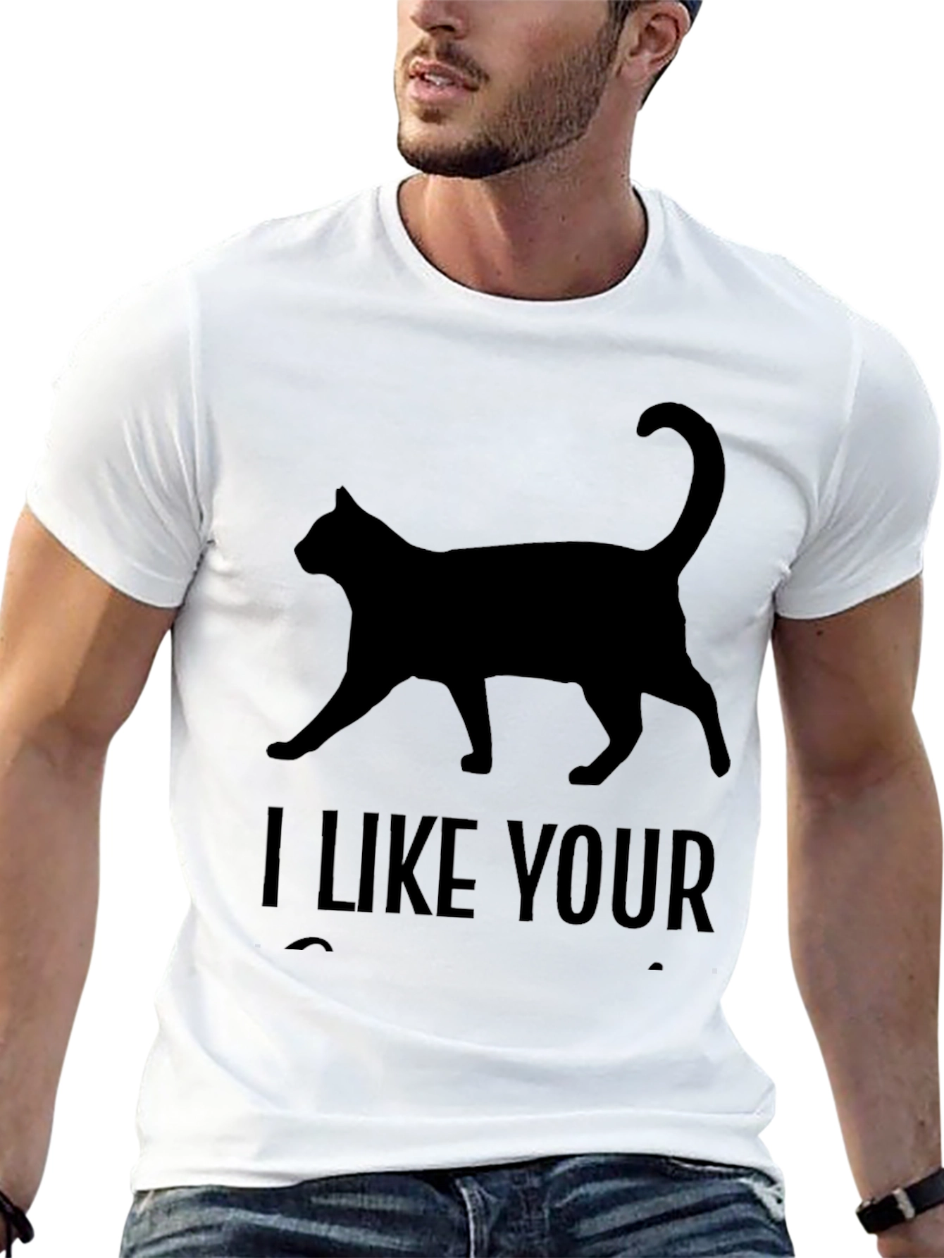 I Like Your Cat T-Shirt - Black Graphic Tee