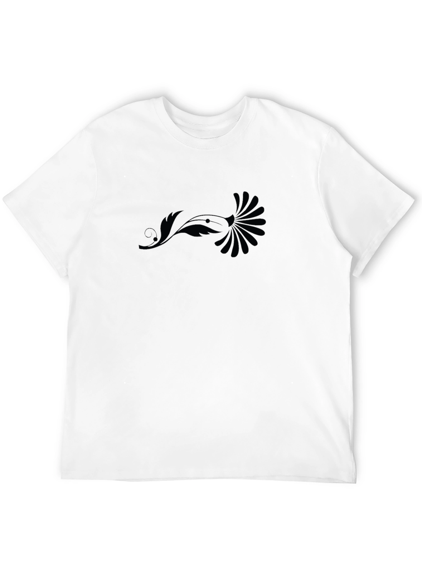 Elegant Black Floral Graphic T-Shirt
