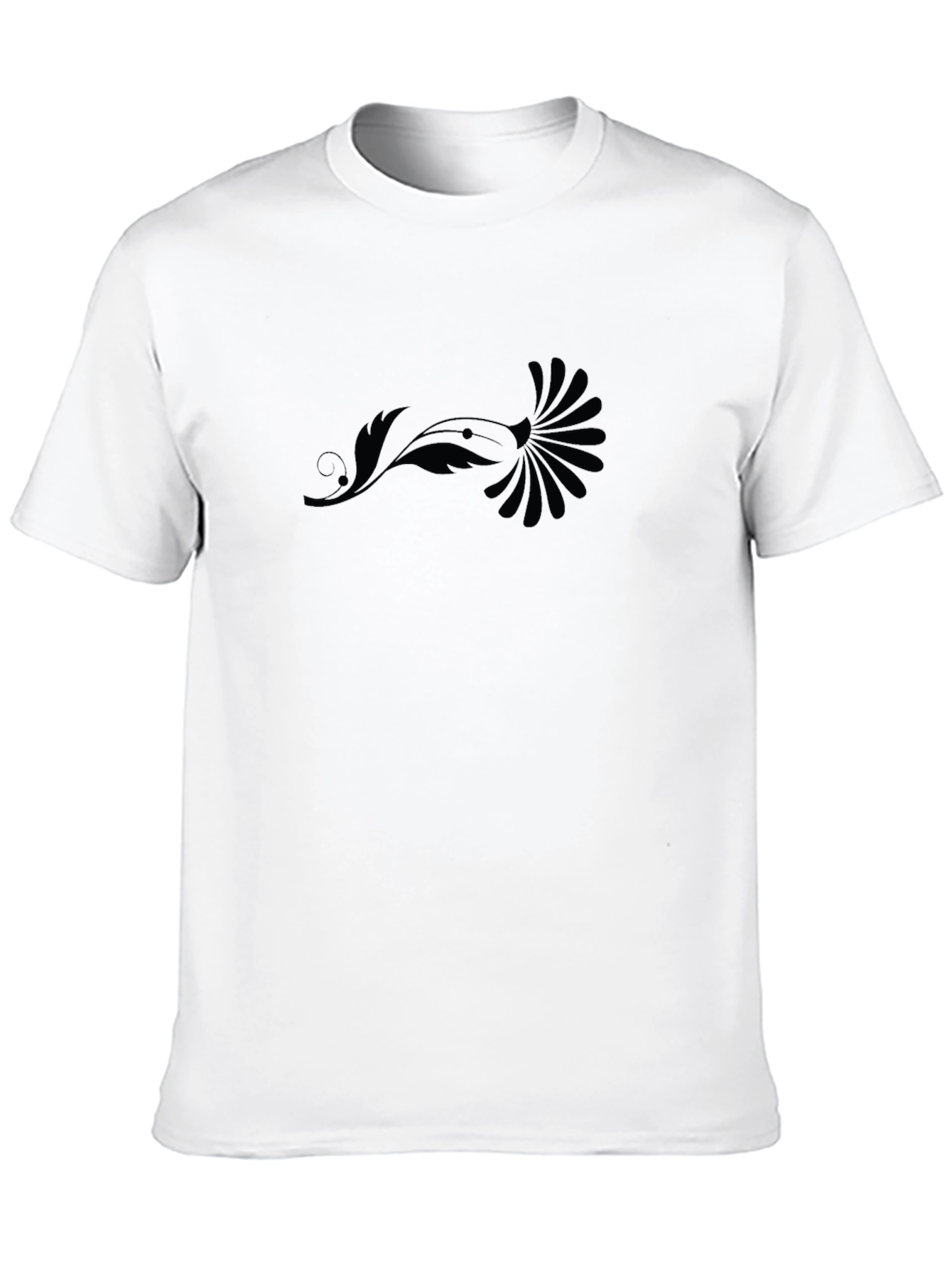 Elegant Black Floral Graphic T-Shirt