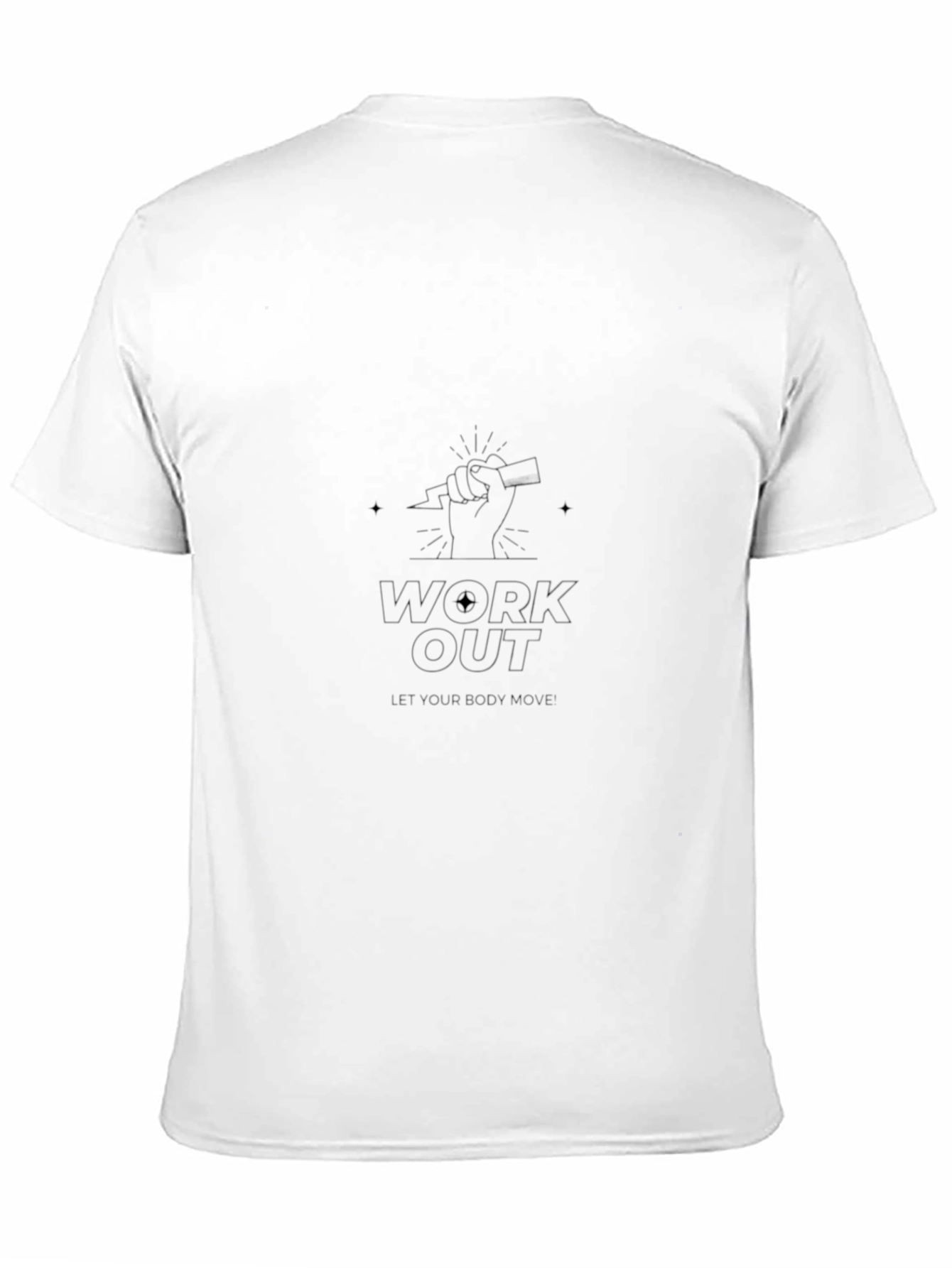 Mens Black Work Out Graphic T-Shirt