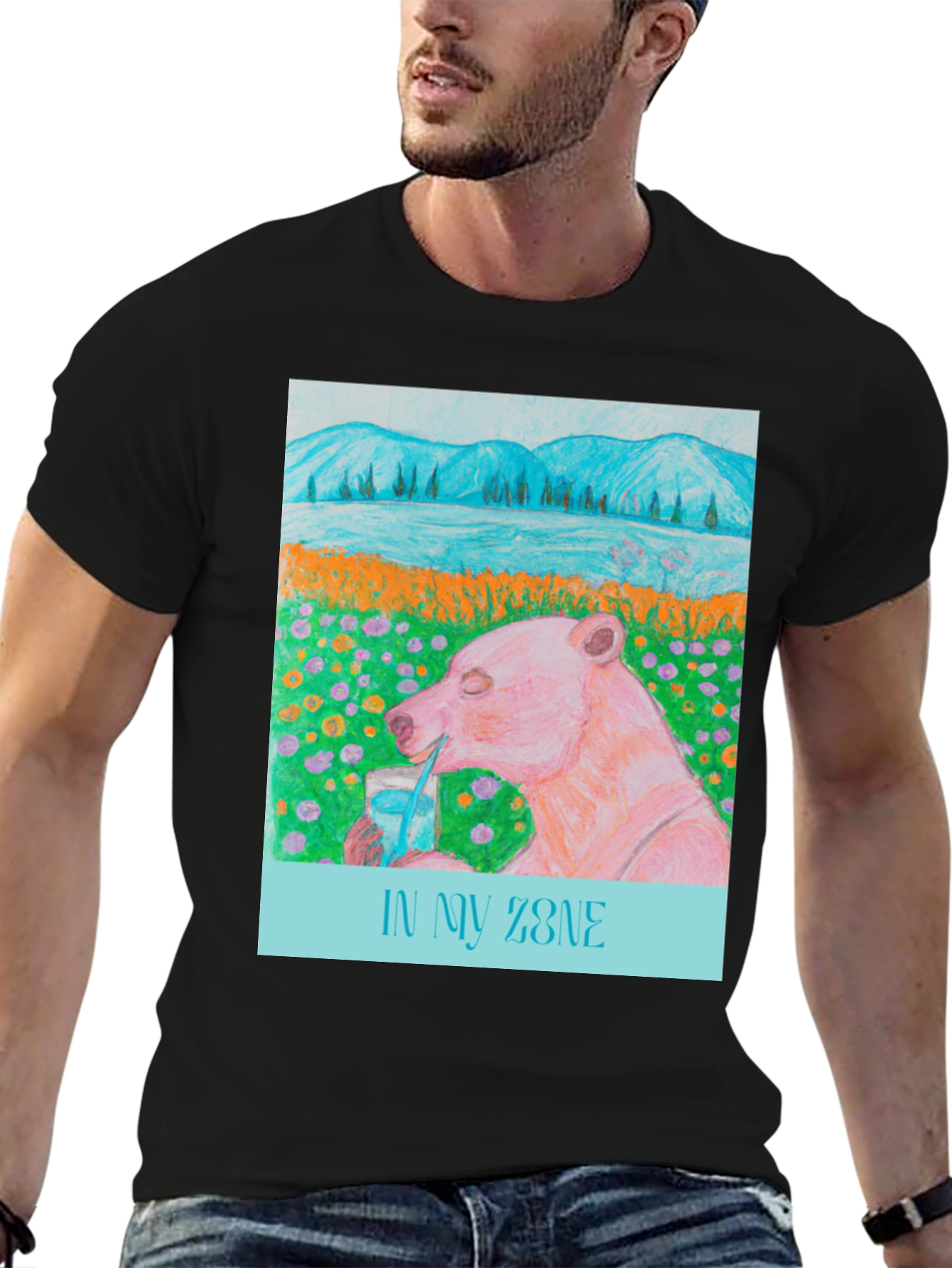 In My Zone Bear T-Shirt - Relaxed Graphic Tee