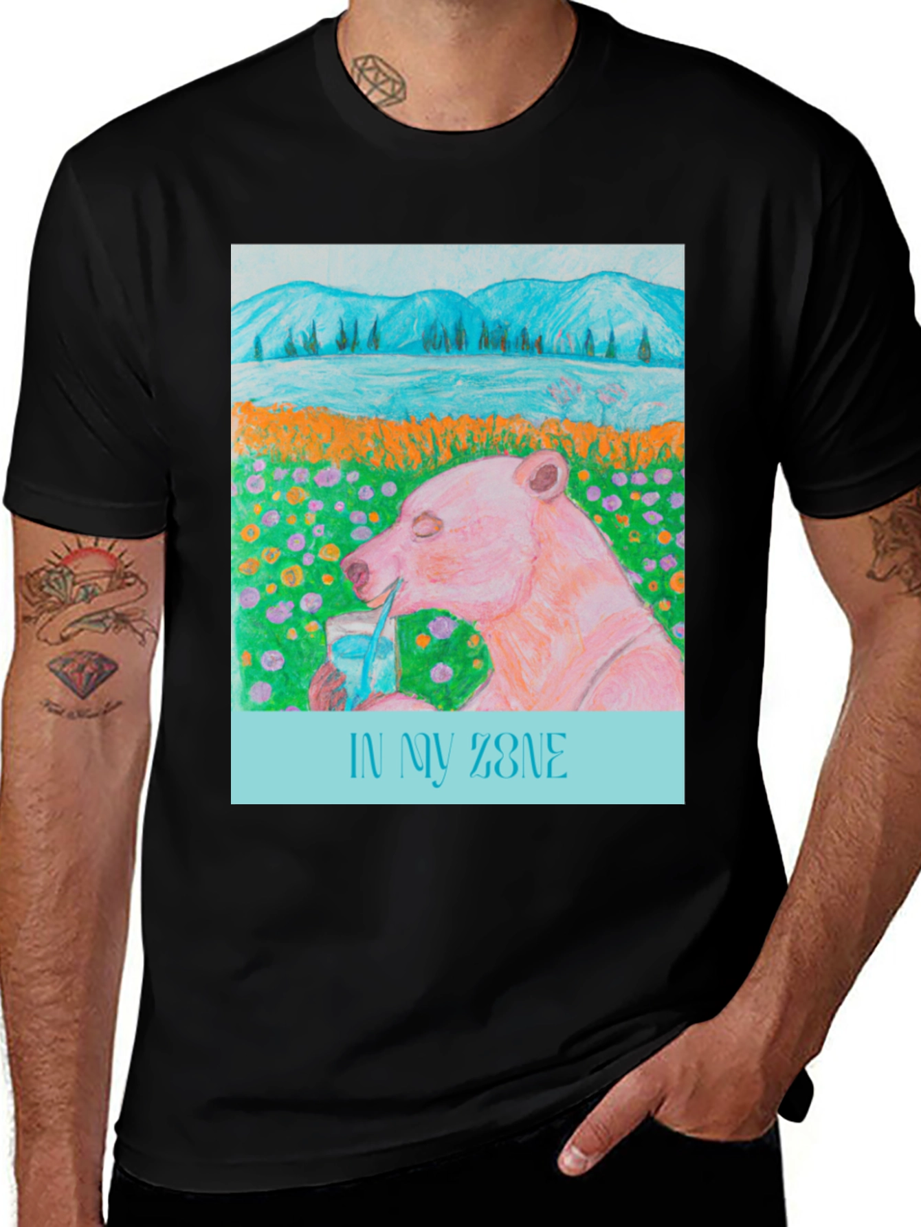 In My Zone Bear T-Shirt - Relaxed Graphic Tee