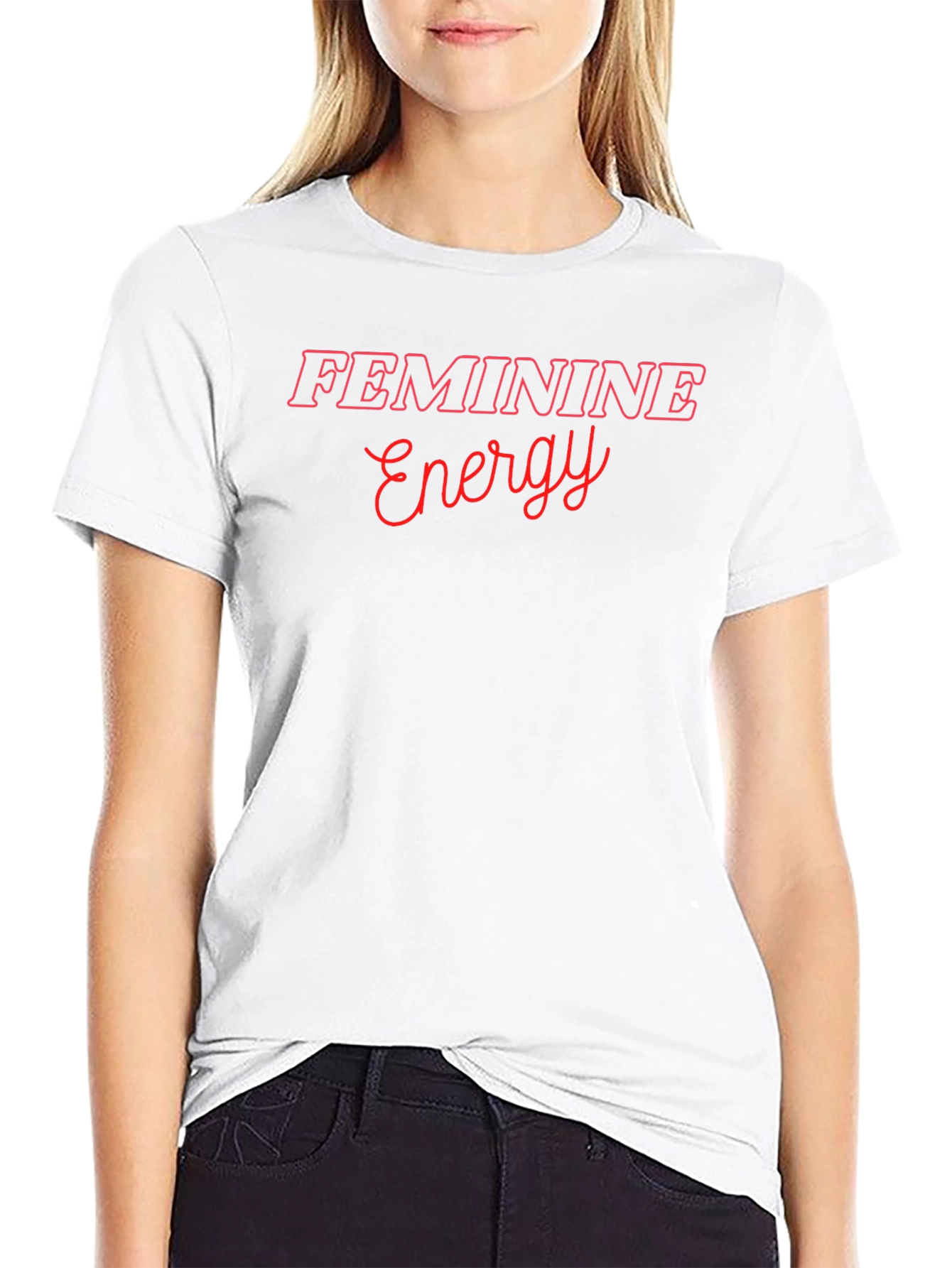 Feminine Energy Graphic T-Shirt - Black