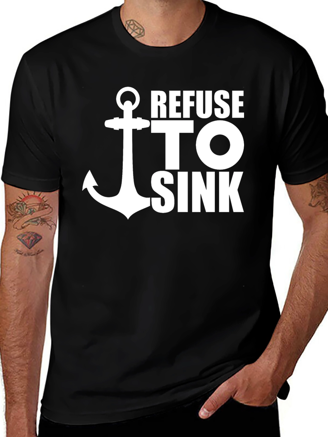 Refuse To Sink Graphic Tee - Anchor Design