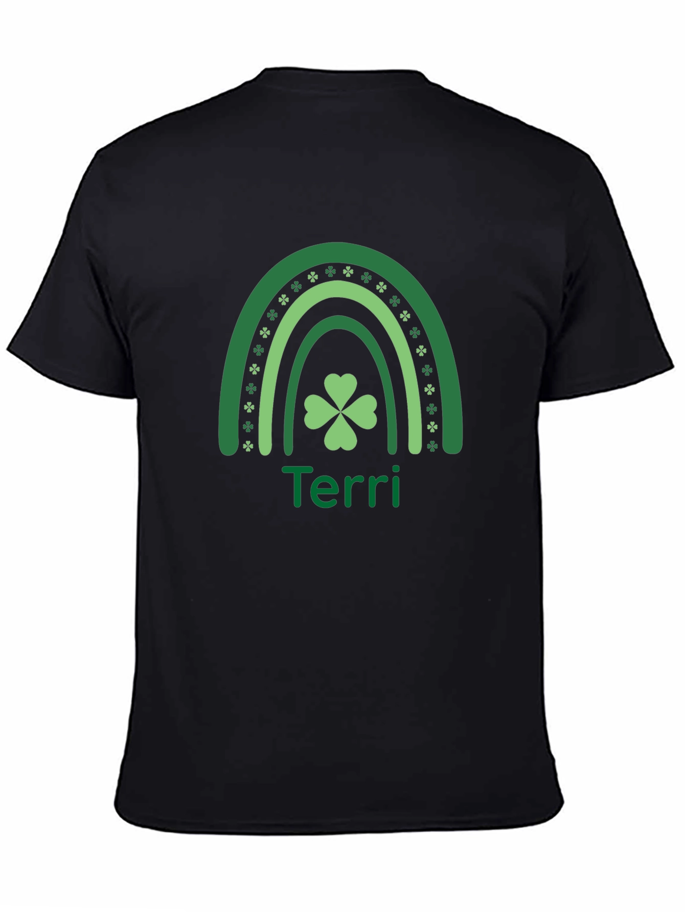 St. Patricks Day Terri Rainbow Clover T-Shirt