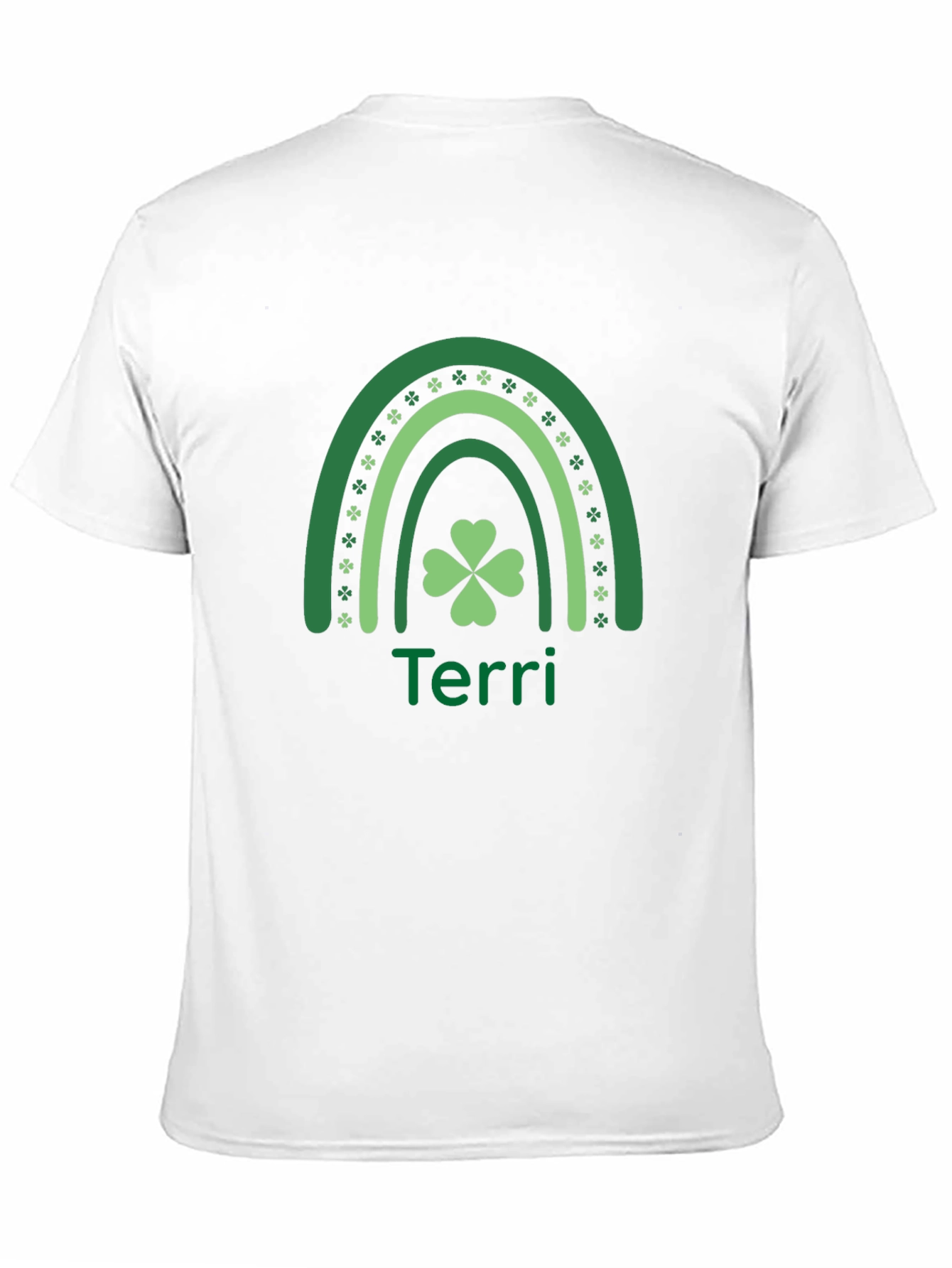 St. Patricks Day Terri Rainbow Clover T-Shirt